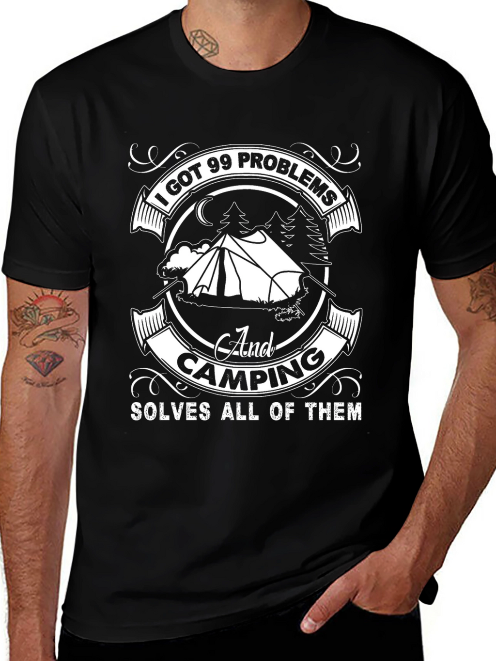 Camping Solves Problems T-Shirt