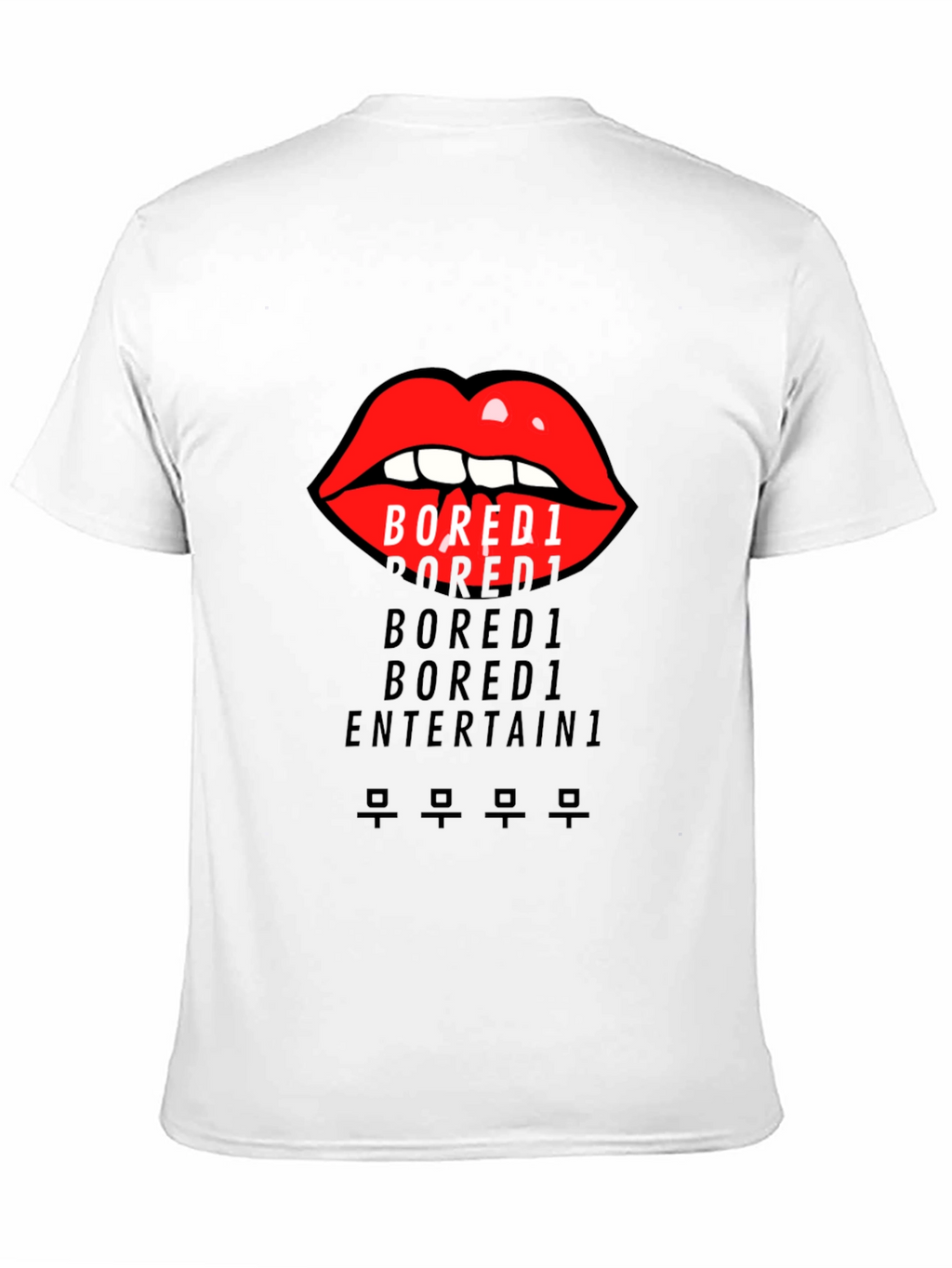 Bored1 Lips Graphic Black T-Shirt
