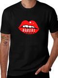 Bored1 Lips Graphic Black T-Shirt