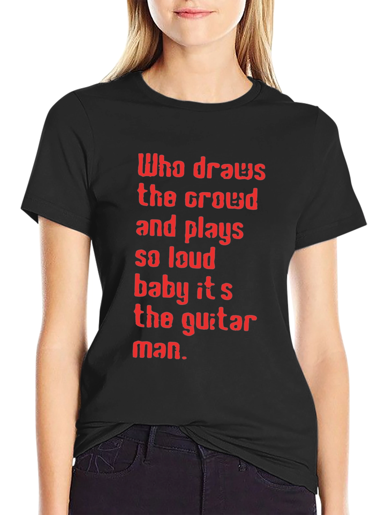 Guitar Man Graphic Tee - Black T-Shirt