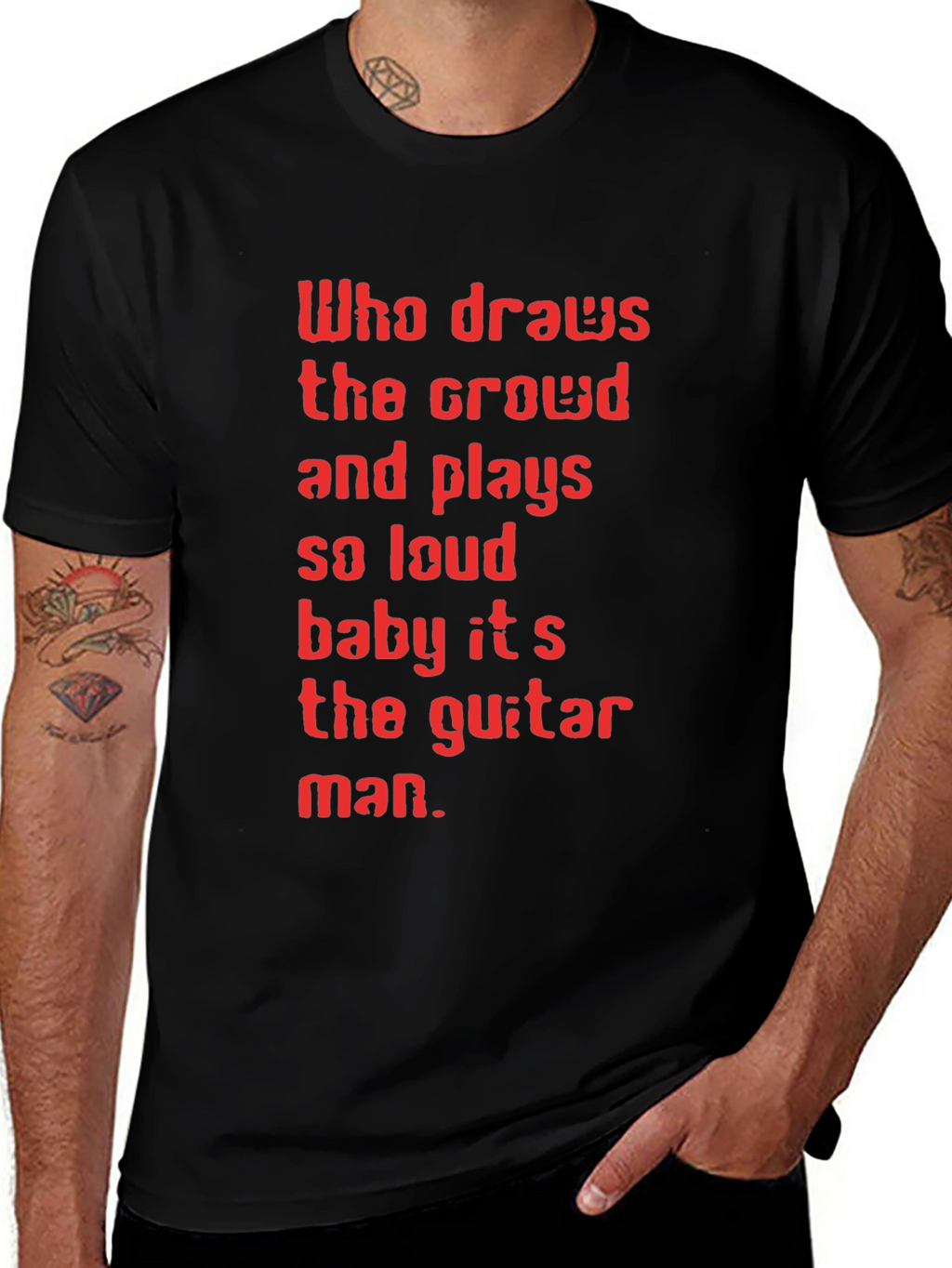 Guitar Man Graphic Tee - Black T-Shirt