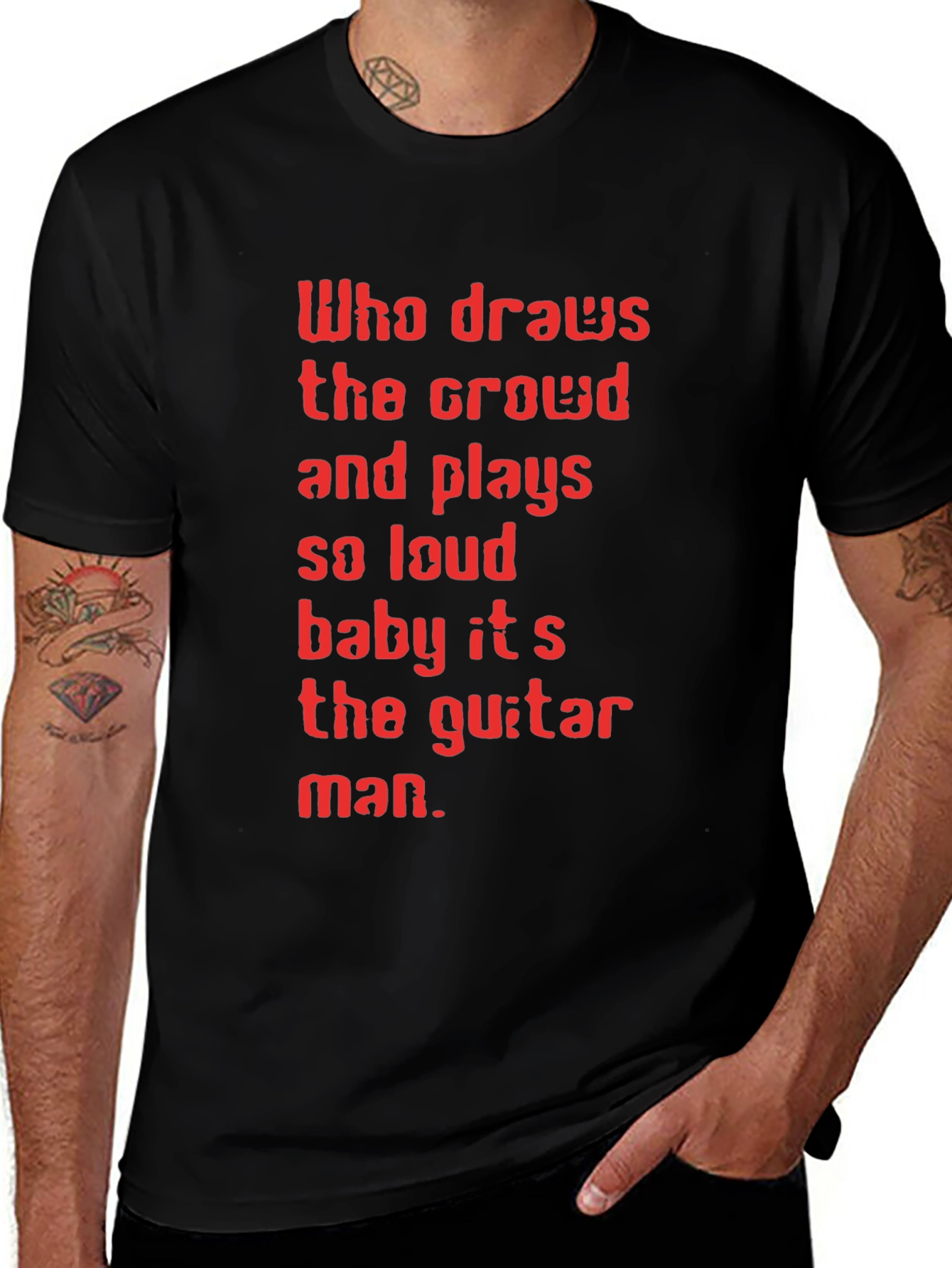 Guitar Man Graphic Tee - Black T-Shirt