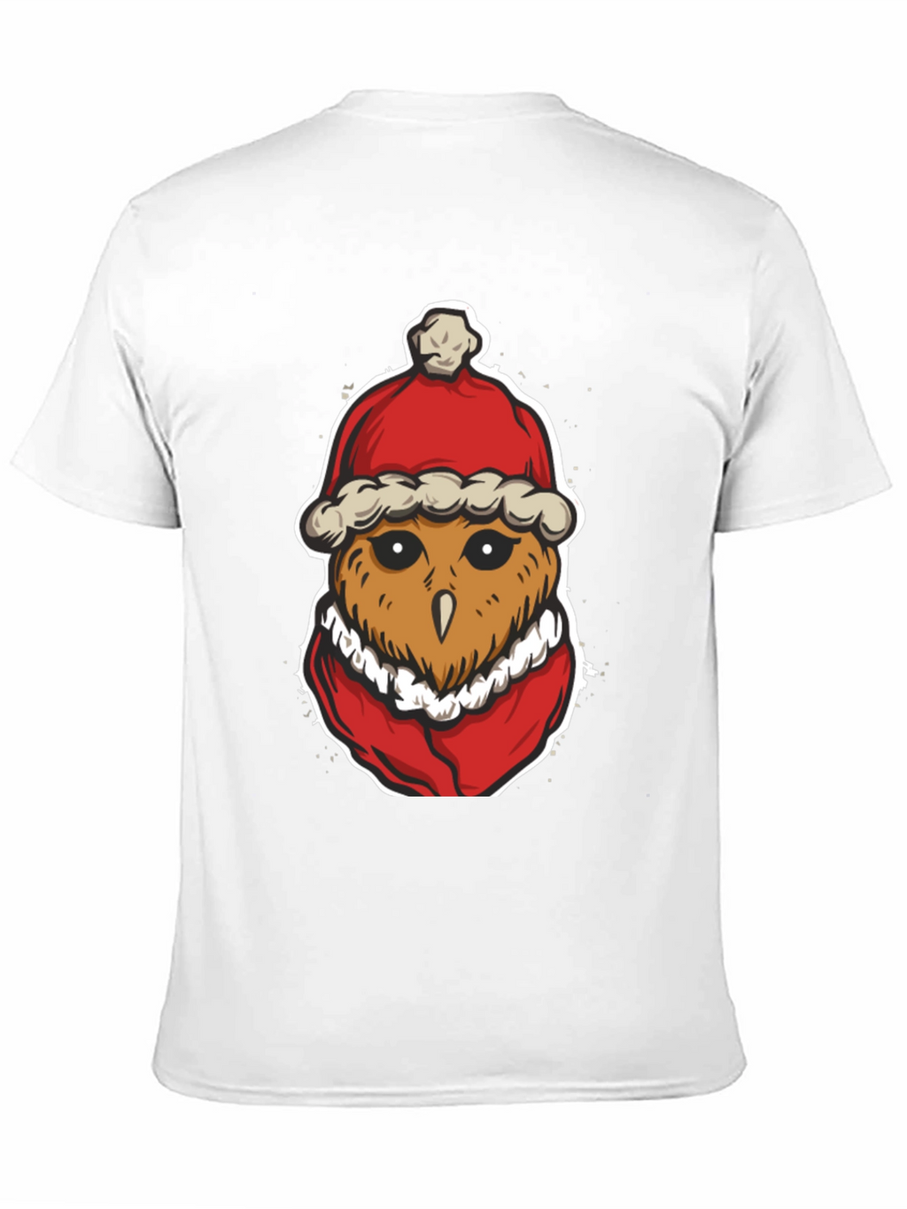 Santa Owl Graphic Tee - Holiday Spirit