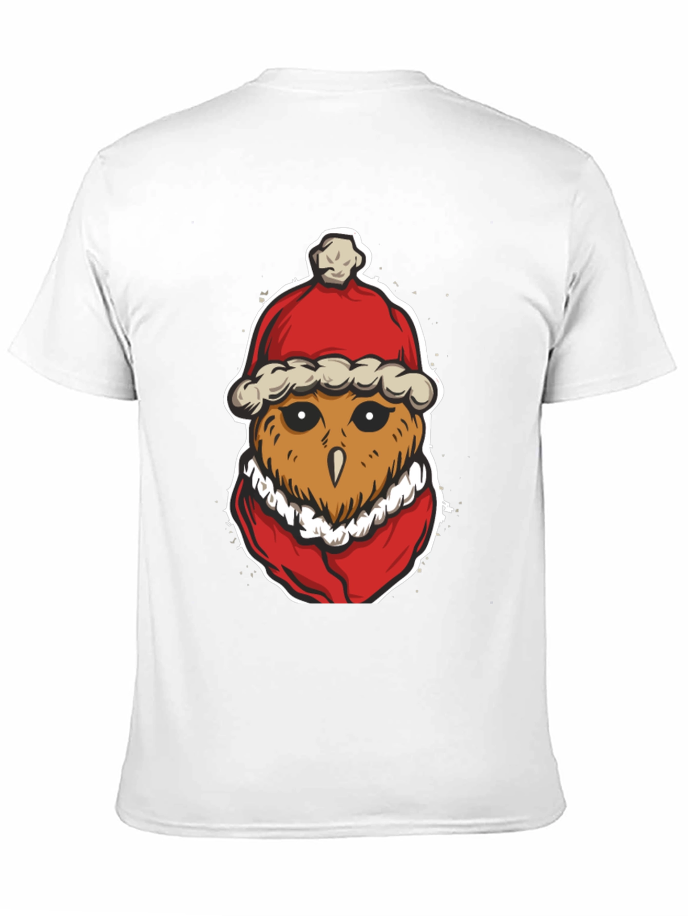 Santa Owl Graphic Tee - Holiday Spirit