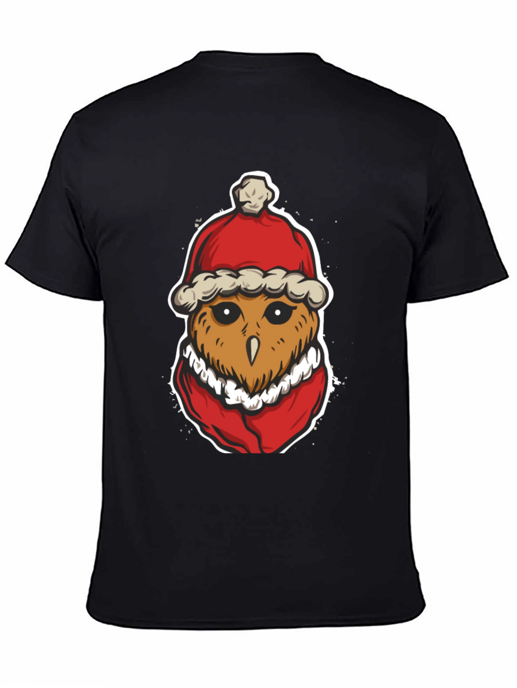 Santa Owl Graphic Tee - Holiday Spirit
