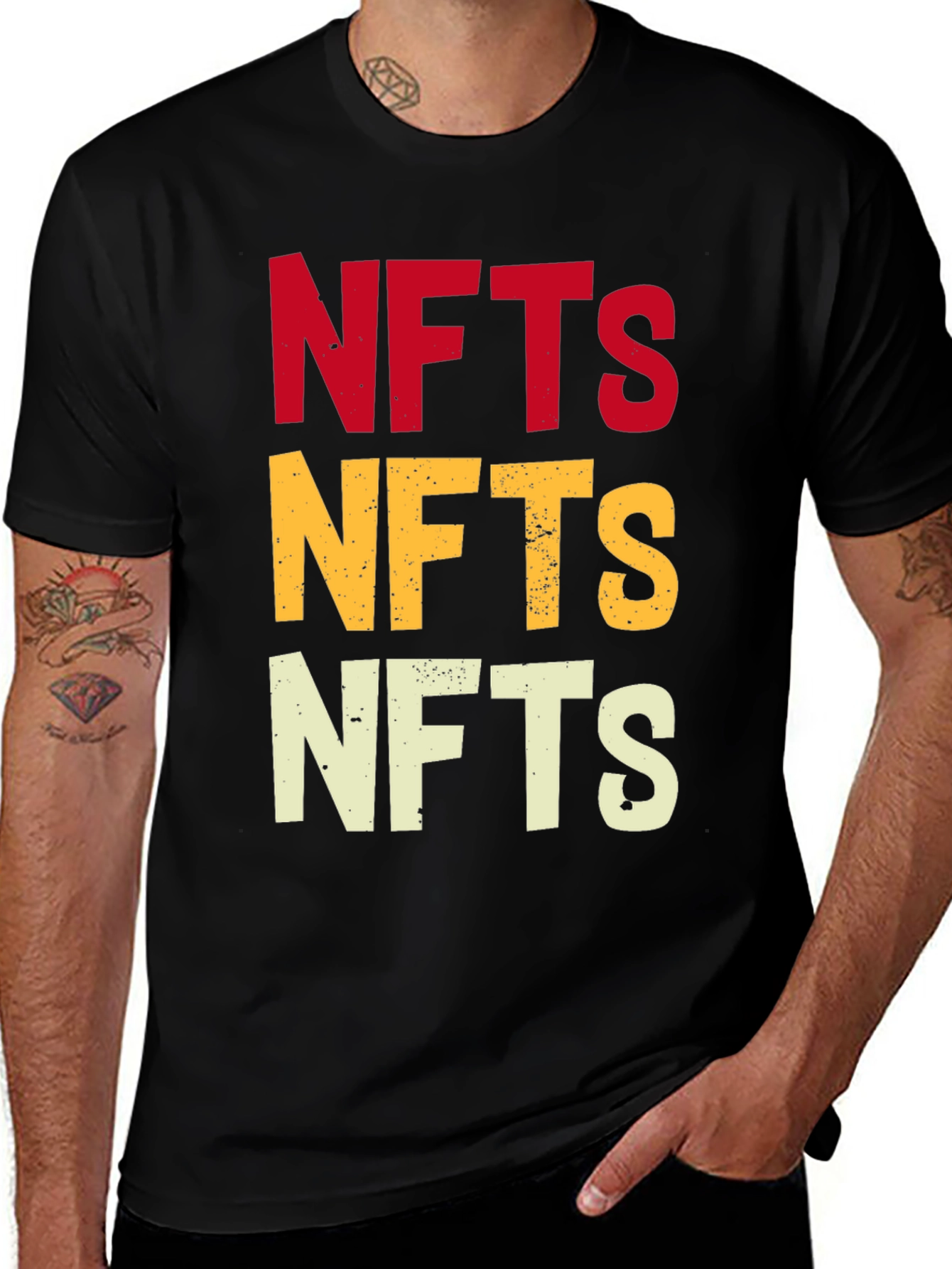 NFTs Graphic Tee | Black Cotton T-Shirt for Crypto Enthusiasts