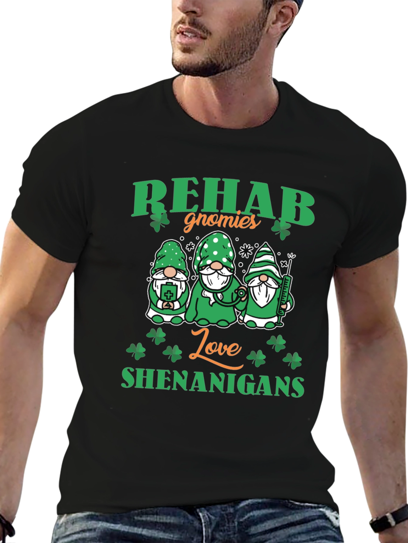 Rehab Gnomies Love Shenanigans St. Patricks Day T-Shirt