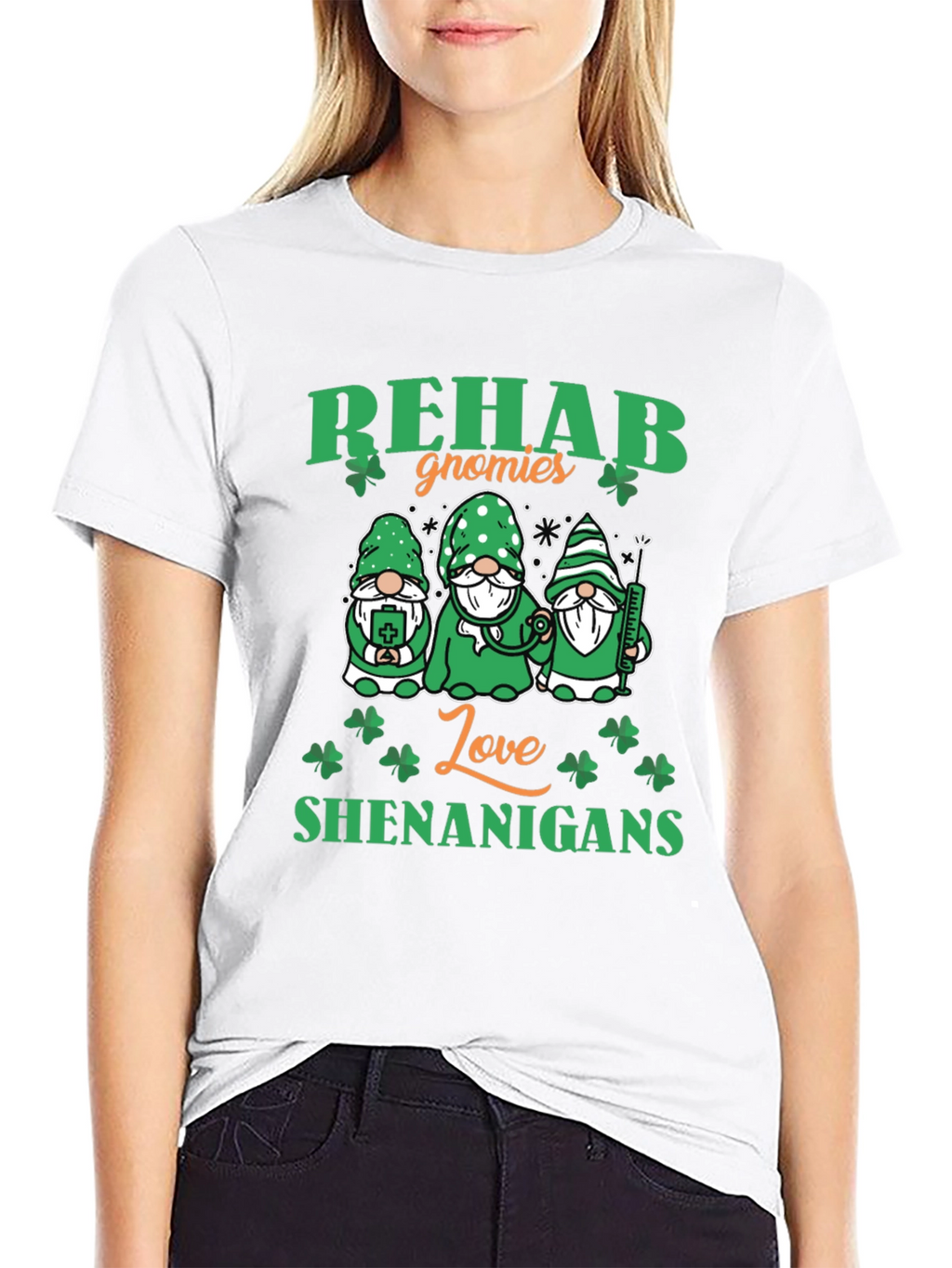 Rehab Gnomies Love Shenanigans St. Patricks Day T-Shirt
