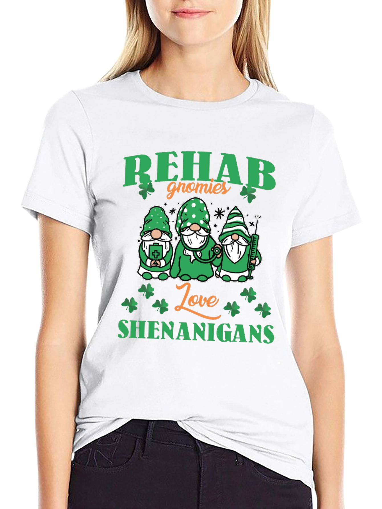Rehab Gnomies Love Shenanigans St. Patricks Day T-Shirt