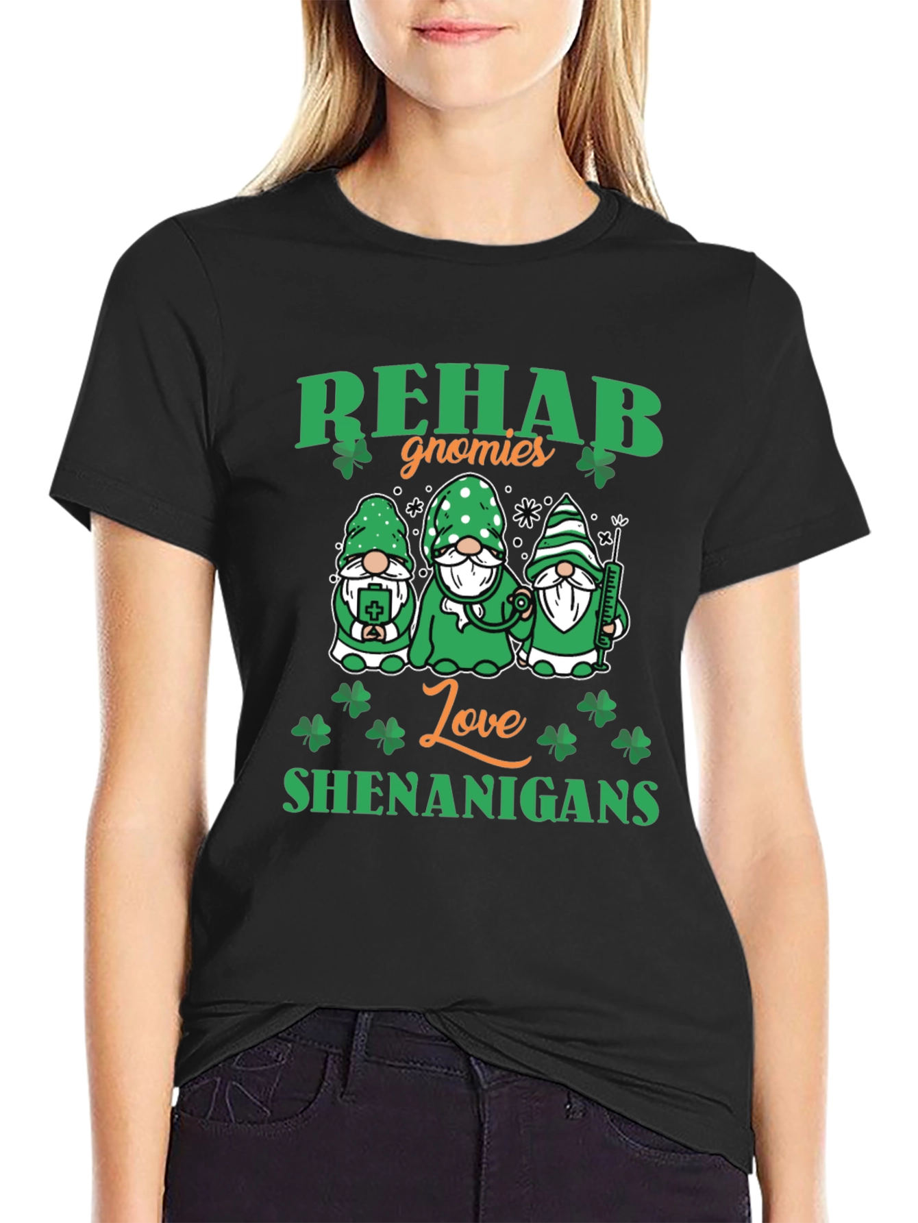 Rehab Gnomies Love Shenanigans St. Patricks Day T-Shirt