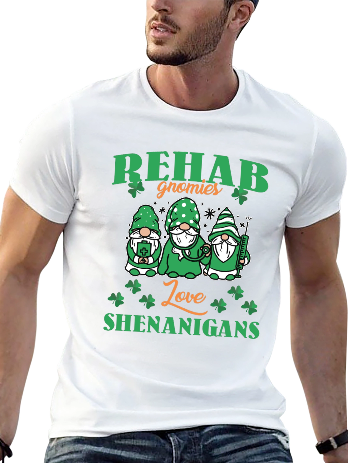 Rehab Gnomies Love Shenanigans St. Patricks Day T-Shirt