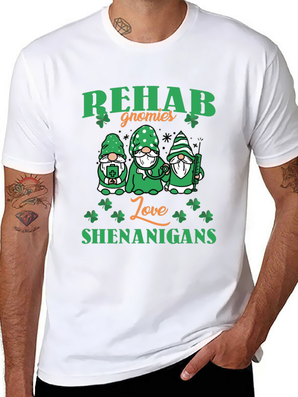 Rehab Gnomies Love Shenanigans St. Patricks Day T-Shirt
