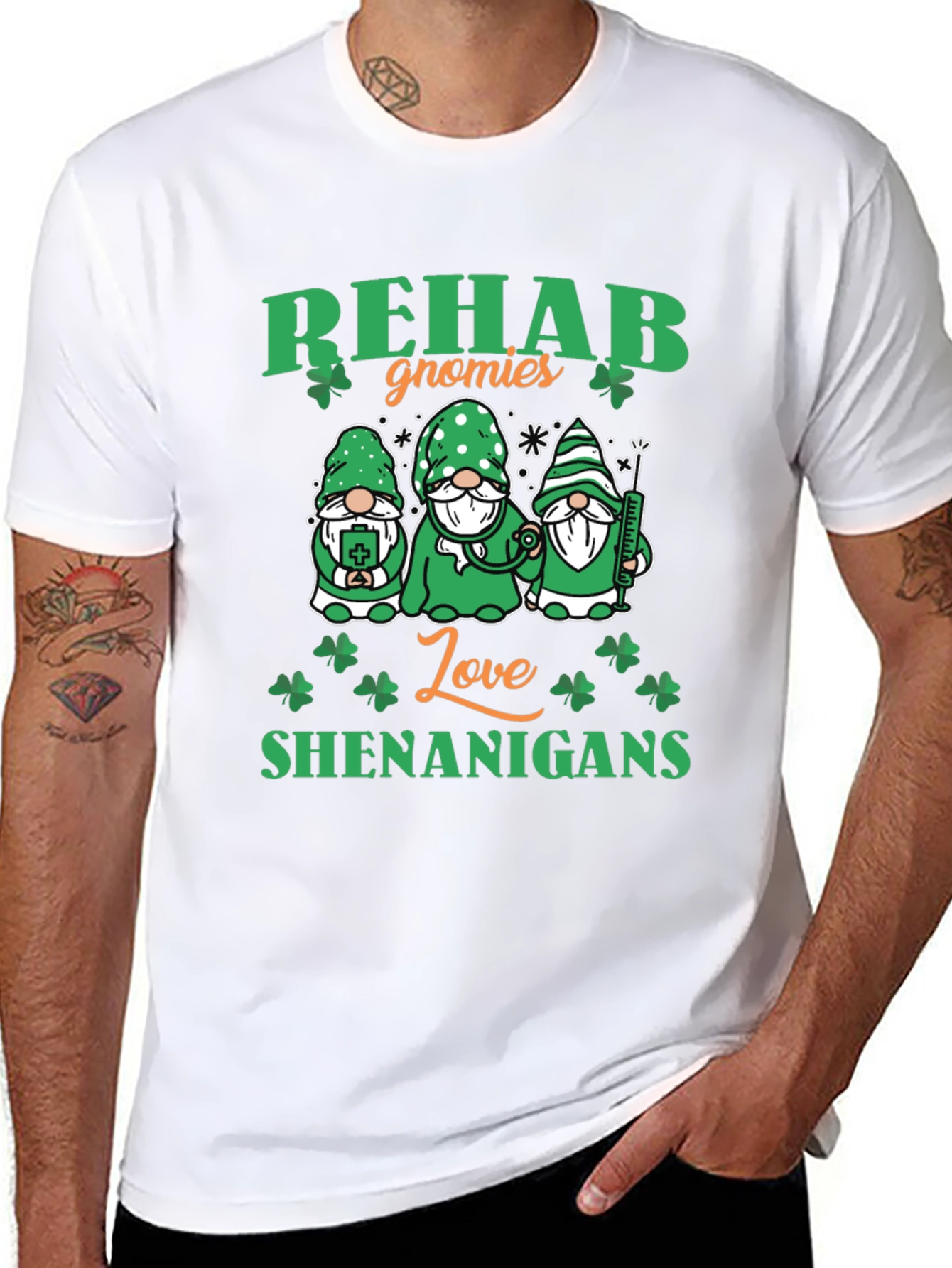 Rehab Gnomies Love Shenanigans St. Patricks Day T-Shirt
