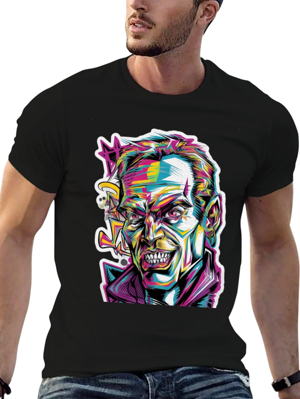 Psychedelic Joker Graphic Tee