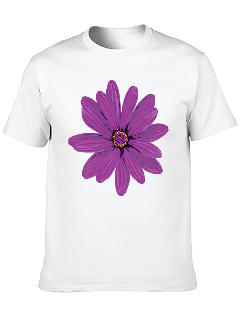 Floral Graphic T-Shirt - Black Cotton Blend
