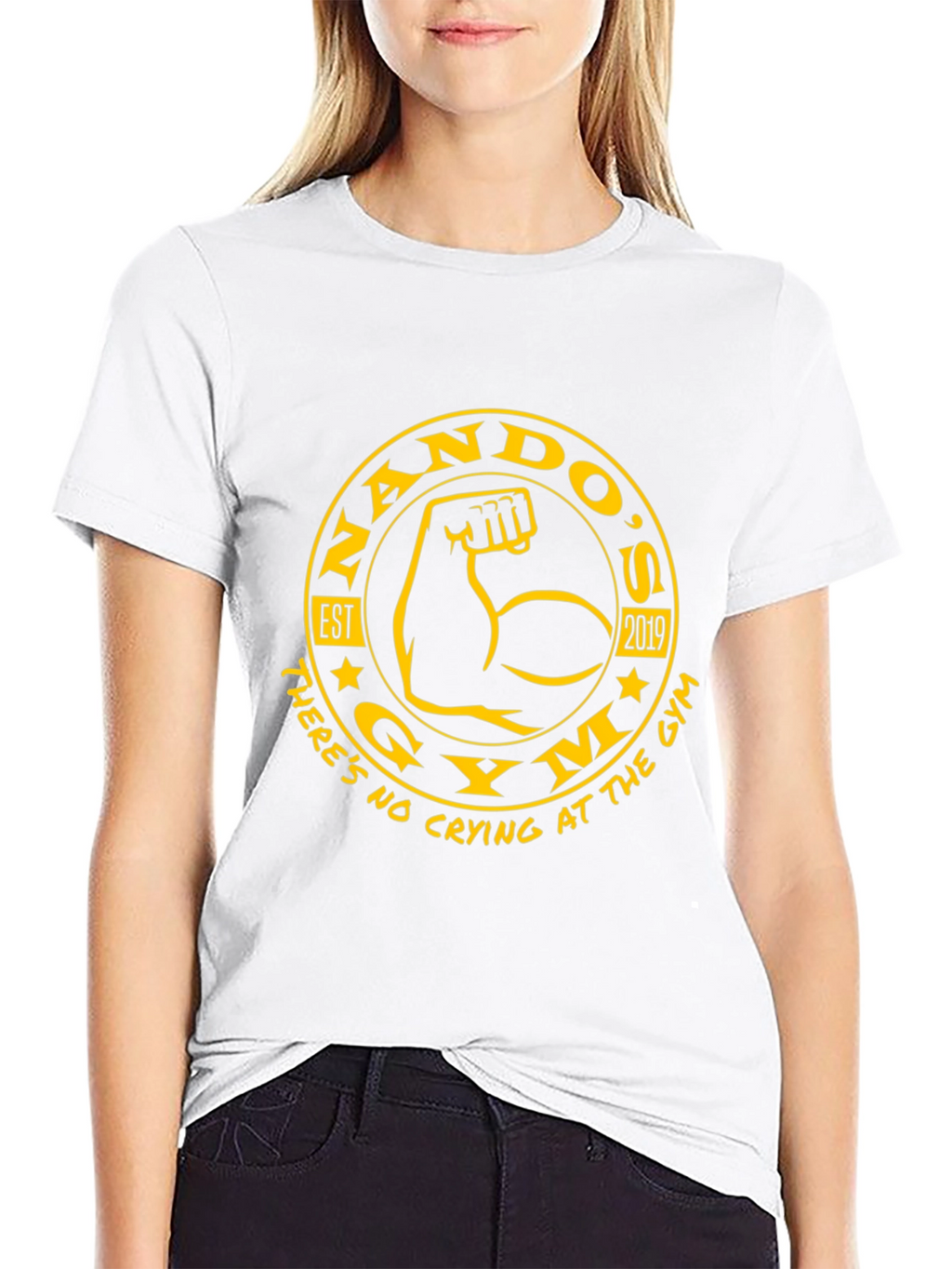 Nandos Gym Black T-Shirt - No Crying!