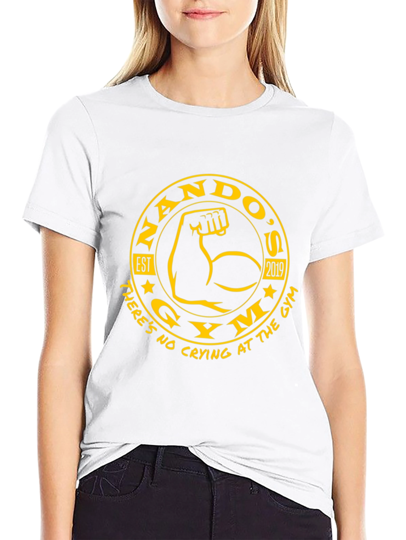 Nandos Gym Black T-Shirt - No Crying!