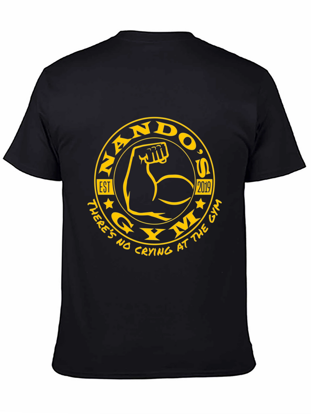 Nandos Gym Black T-Shirt - No Crying!