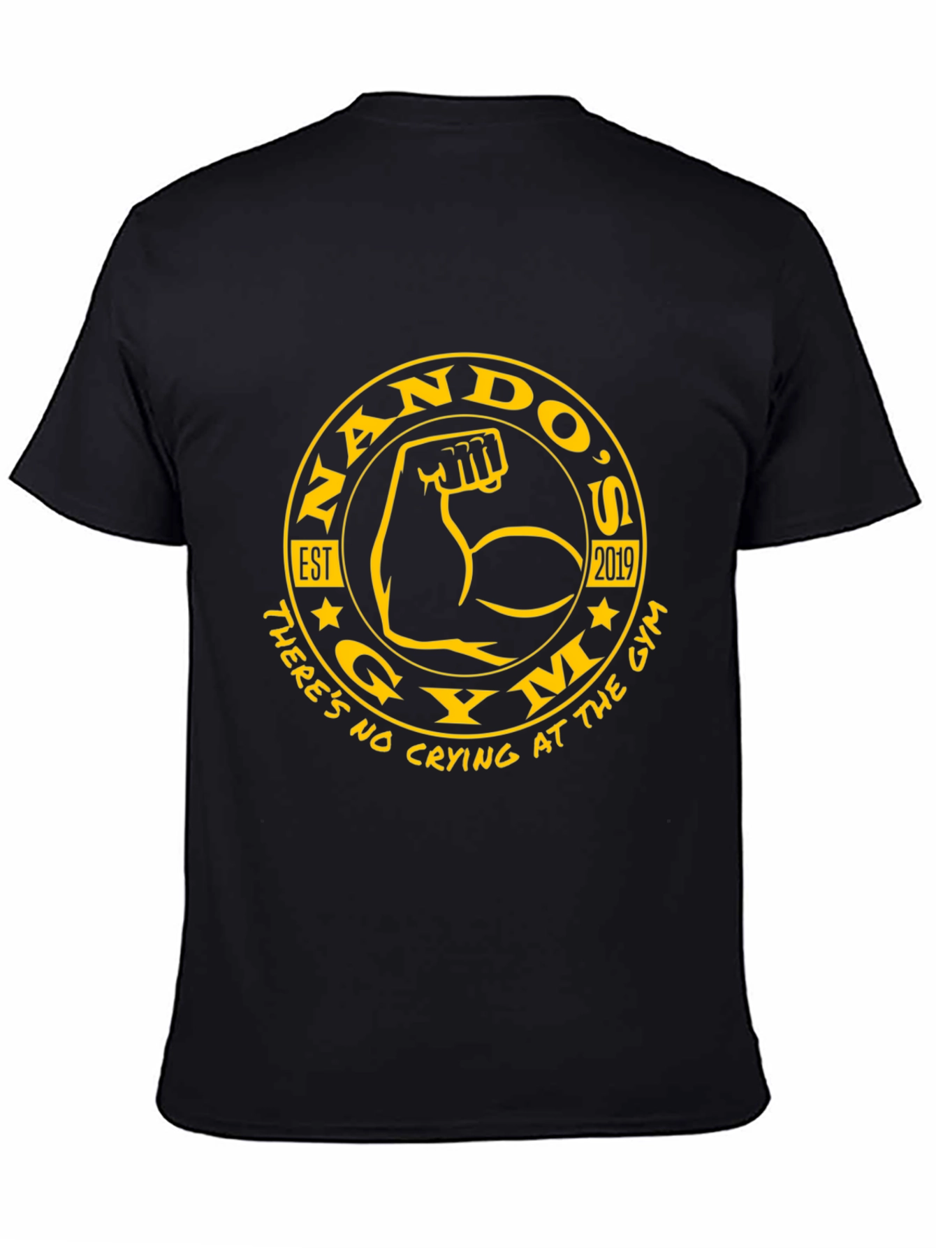Nandos Gym Black T-Shirt - No Crying!