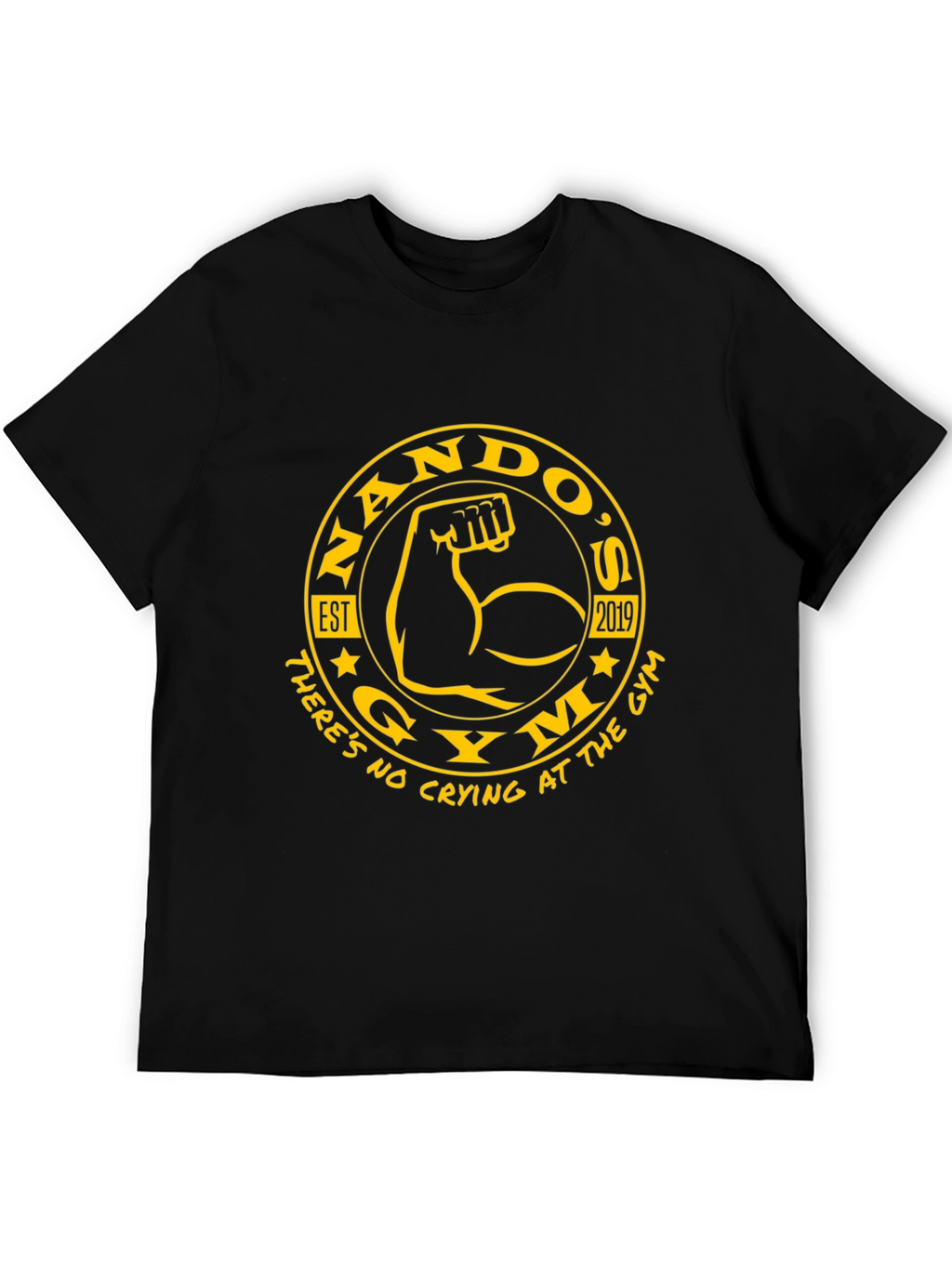 Nandos Gym Black T-Shirt - No Crying!