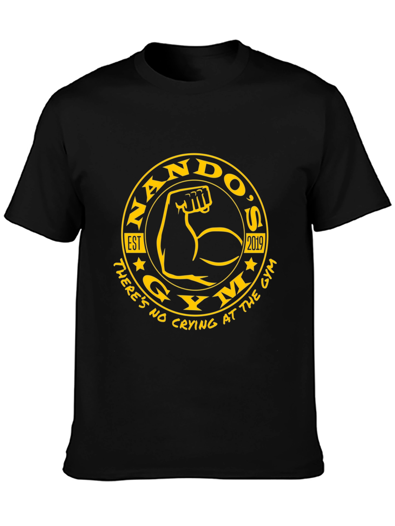 Nandos Gym Black T-Shirt - No Crying!