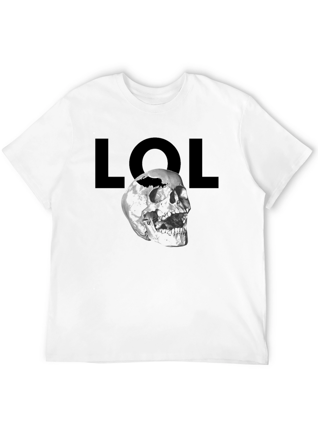 LOL Skull Graphic T-Shirt - Mens Black Tee