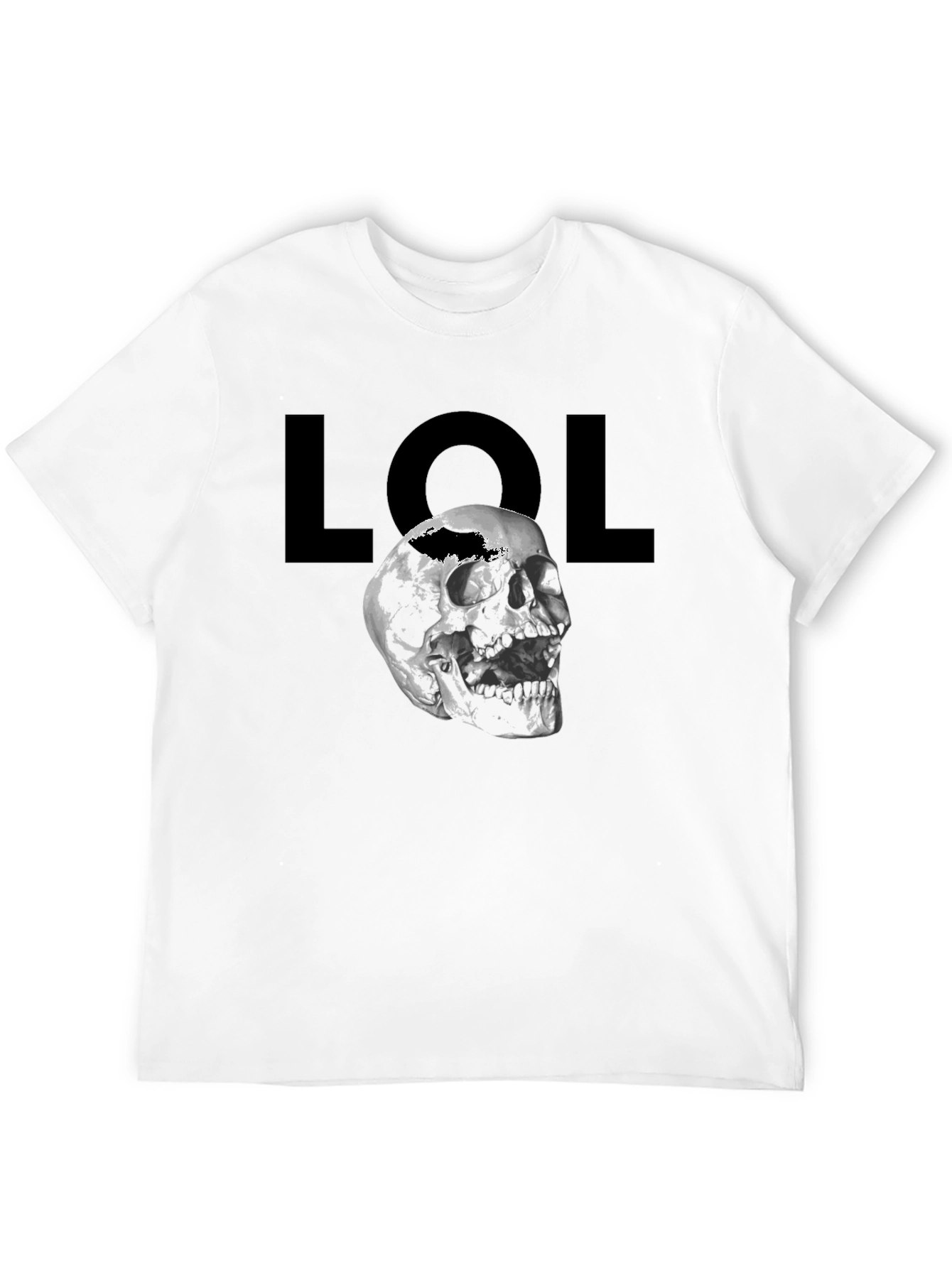 LOL Skull Graphic T-Shirt - Mens Black Tee
