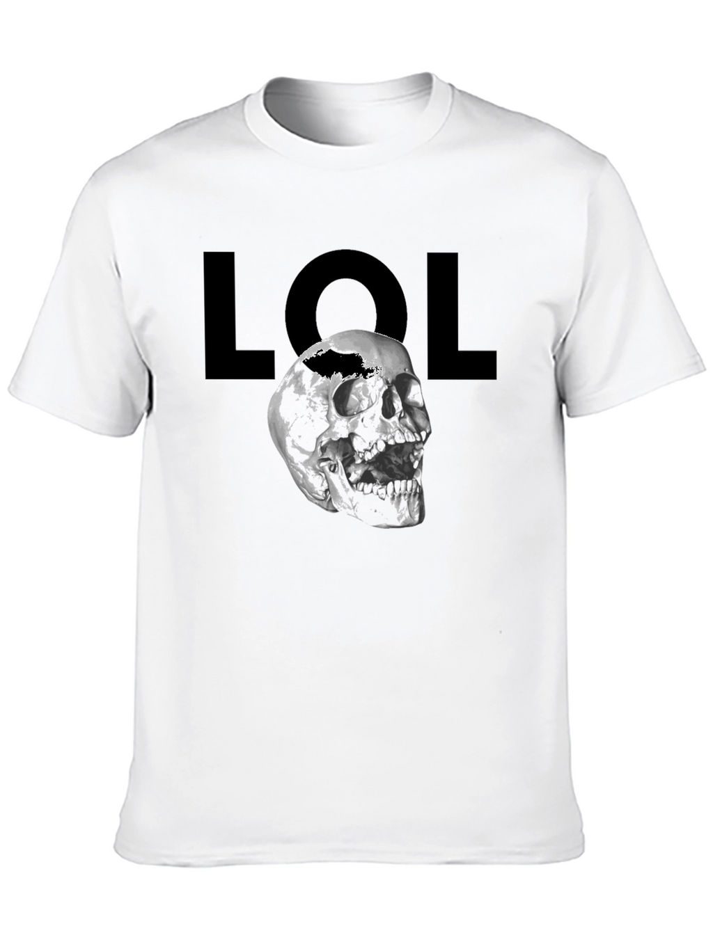 LOL Skull Graphic T-Shirt - Mens Black Tee