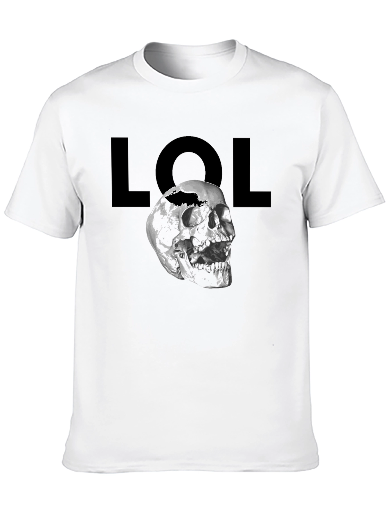 LOL Skull Graphic T-Shirt - Mens Black Tee