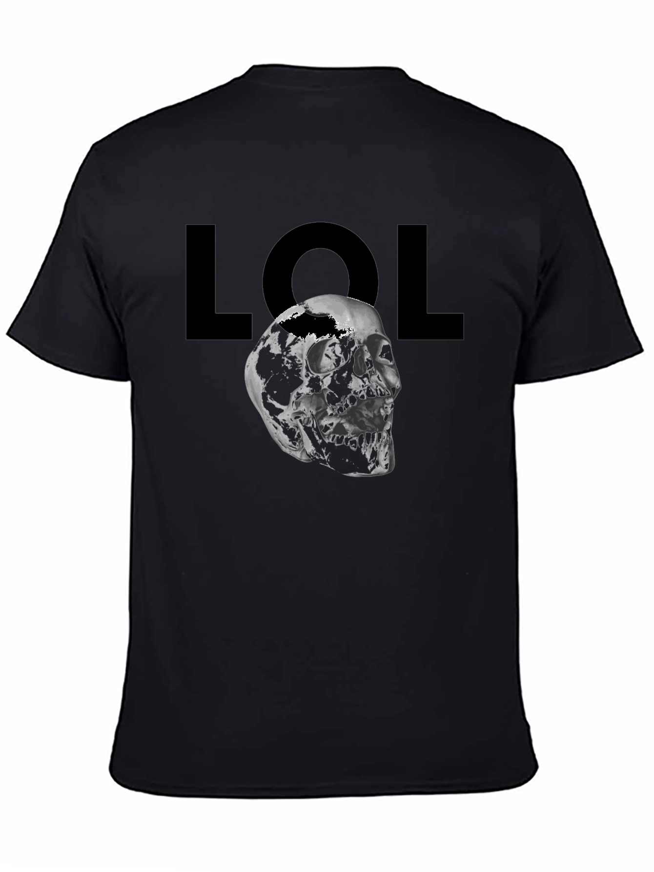LOL Skull Graphic T-Shirt - Mens Black Tee