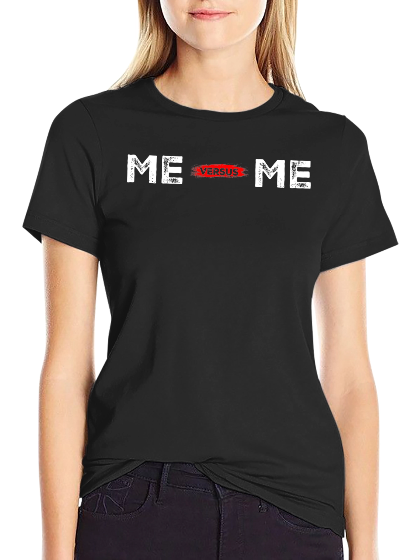 Me Versus Me Graphic T-Shirt - Black