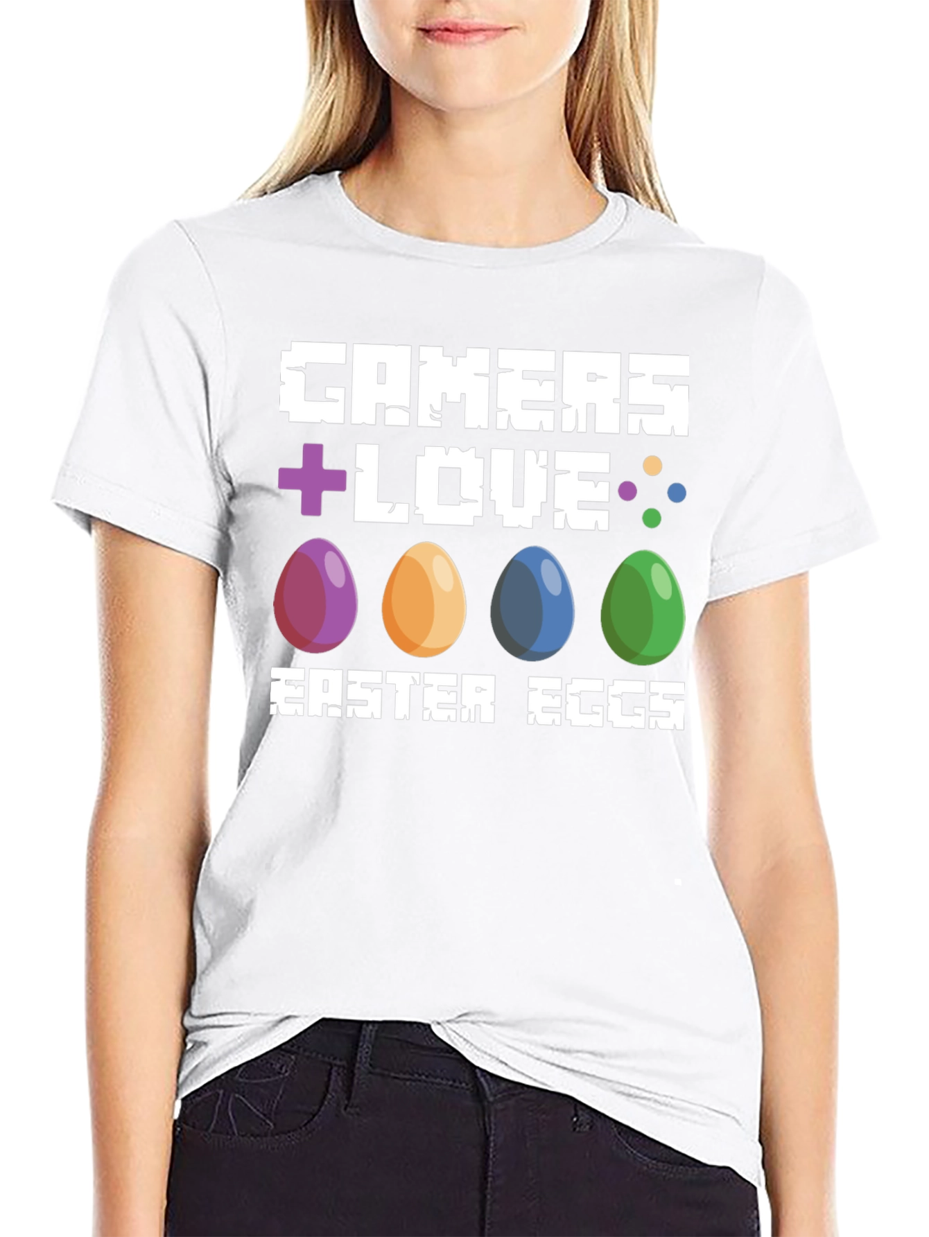 Gamers Love Easter Eggs T-Shirt - Gaming Easter Tee