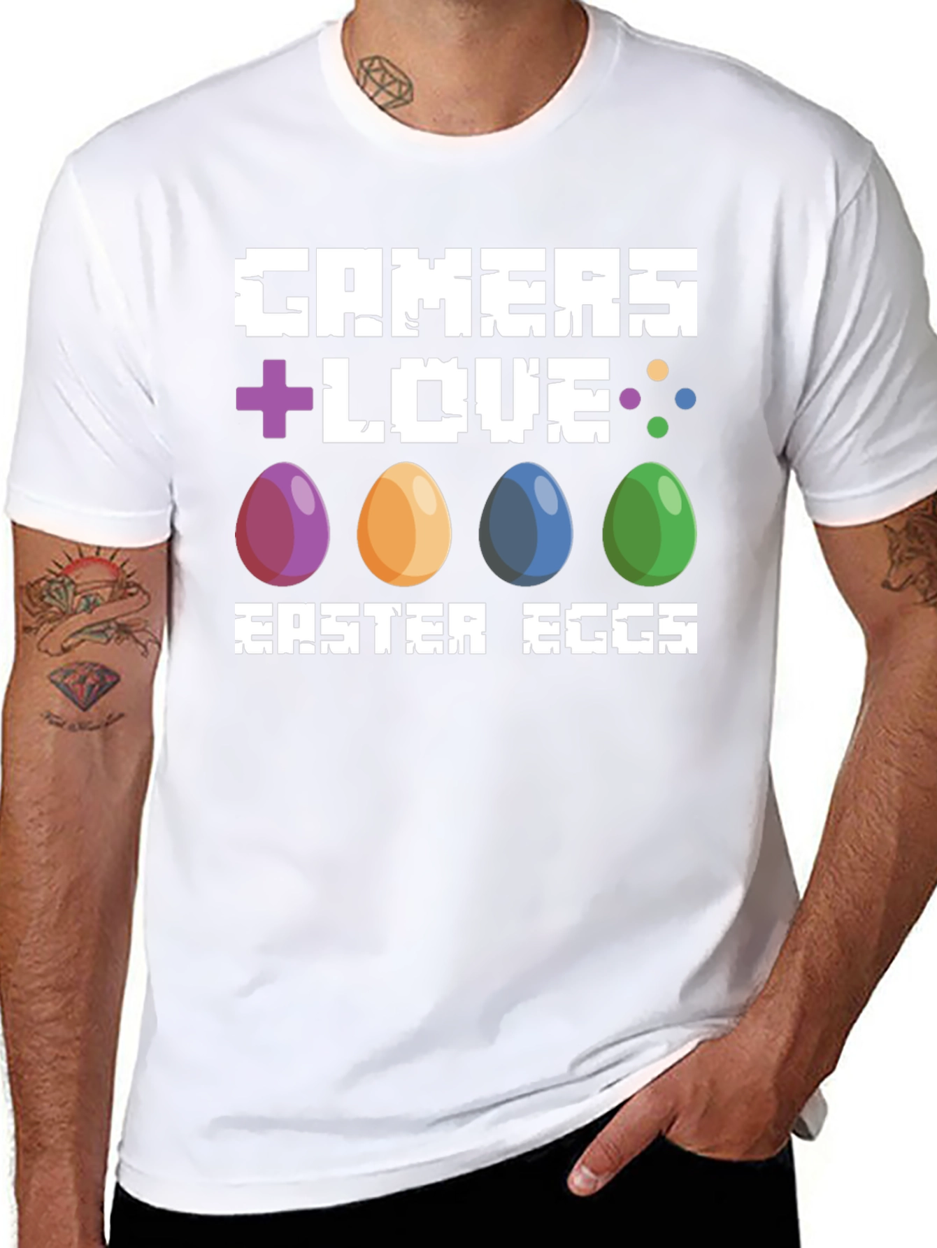 Gamers Love Easter Eggs T-Shirt - Gaming Easter Tee