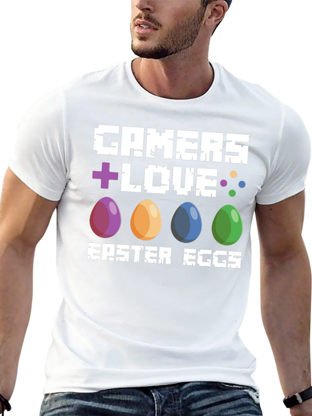 Gamers Love Easter Eggs T-Shirt - Gaming Easter Tee