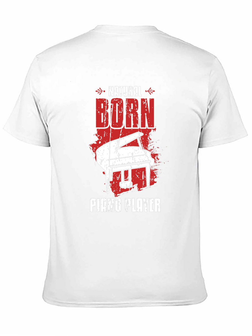 Natural Born Piano Player Black Graphic Tee