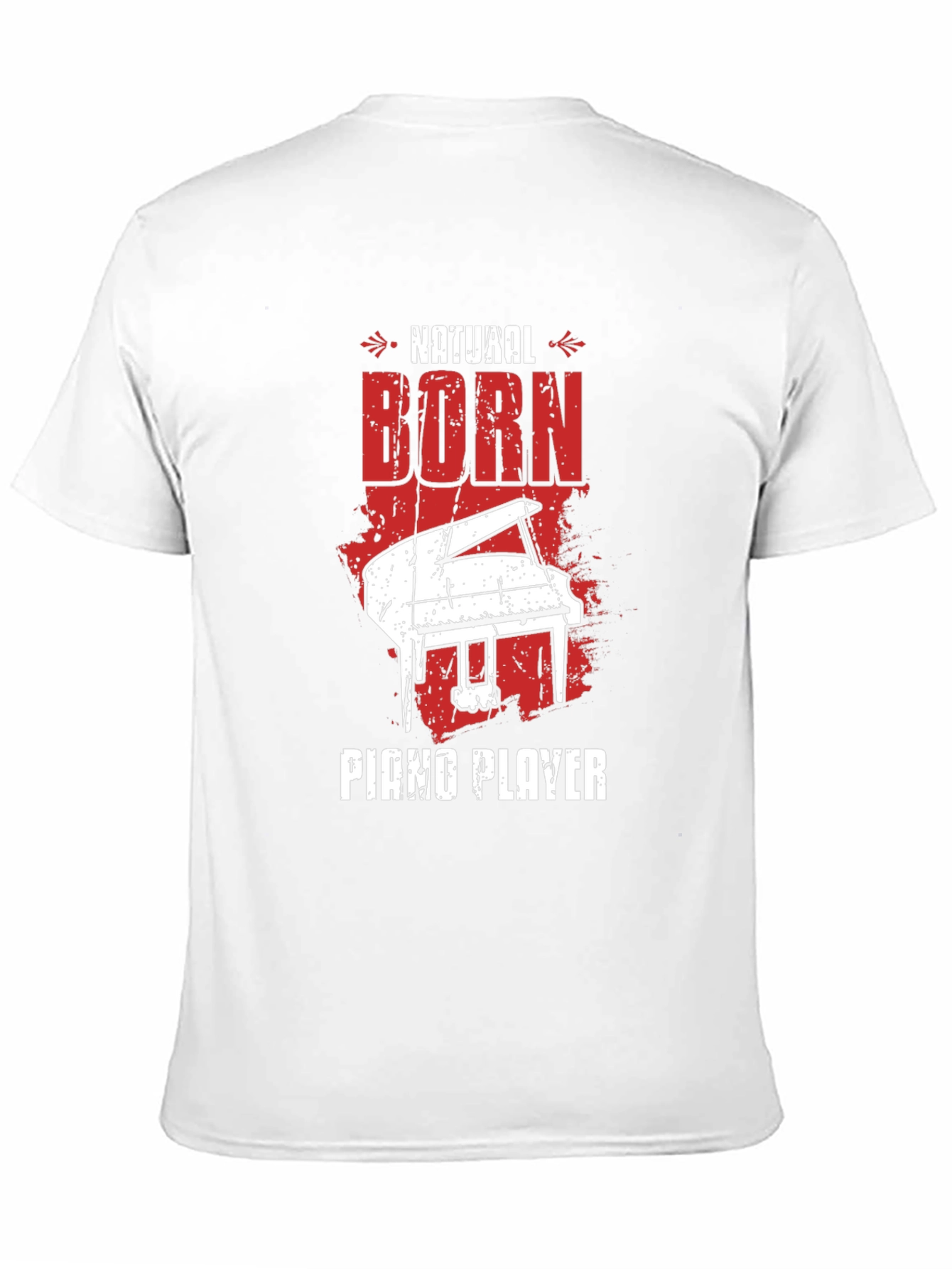 Natural Born Piano Player Black Graphic Tee