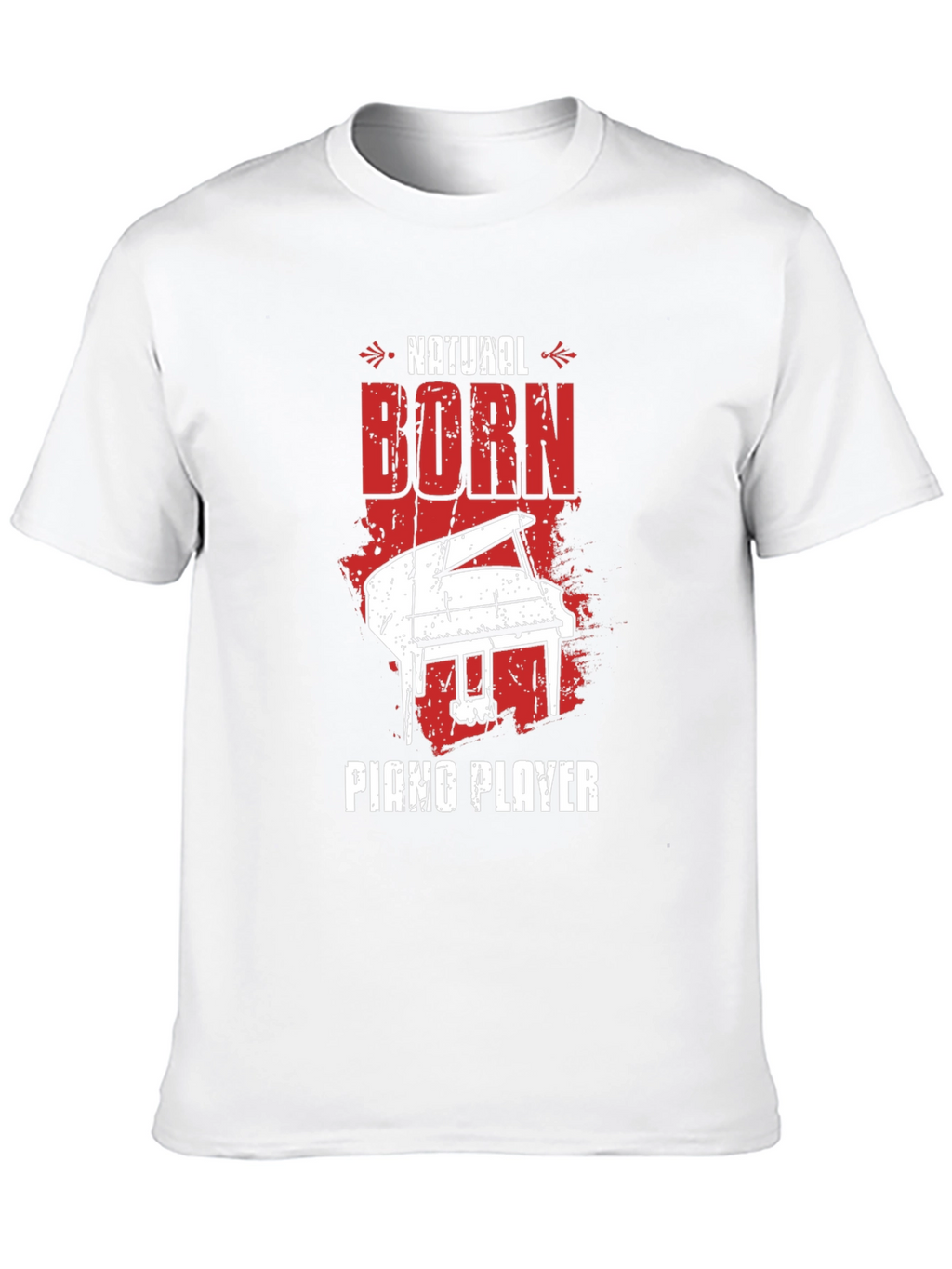 Natural Born Piano Player Black Graphic Tee