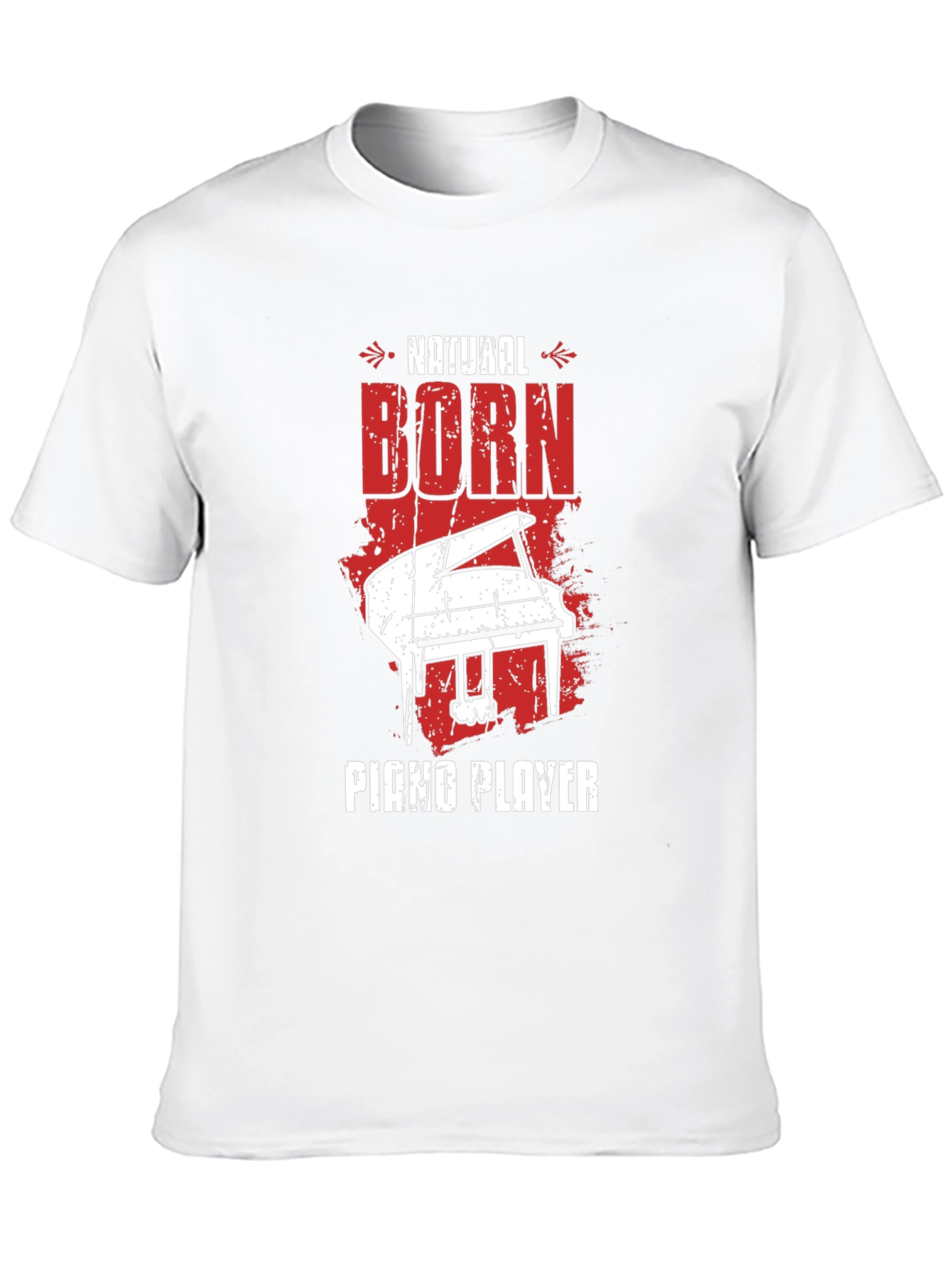Natural Born Piano Player Black Graphic Tee