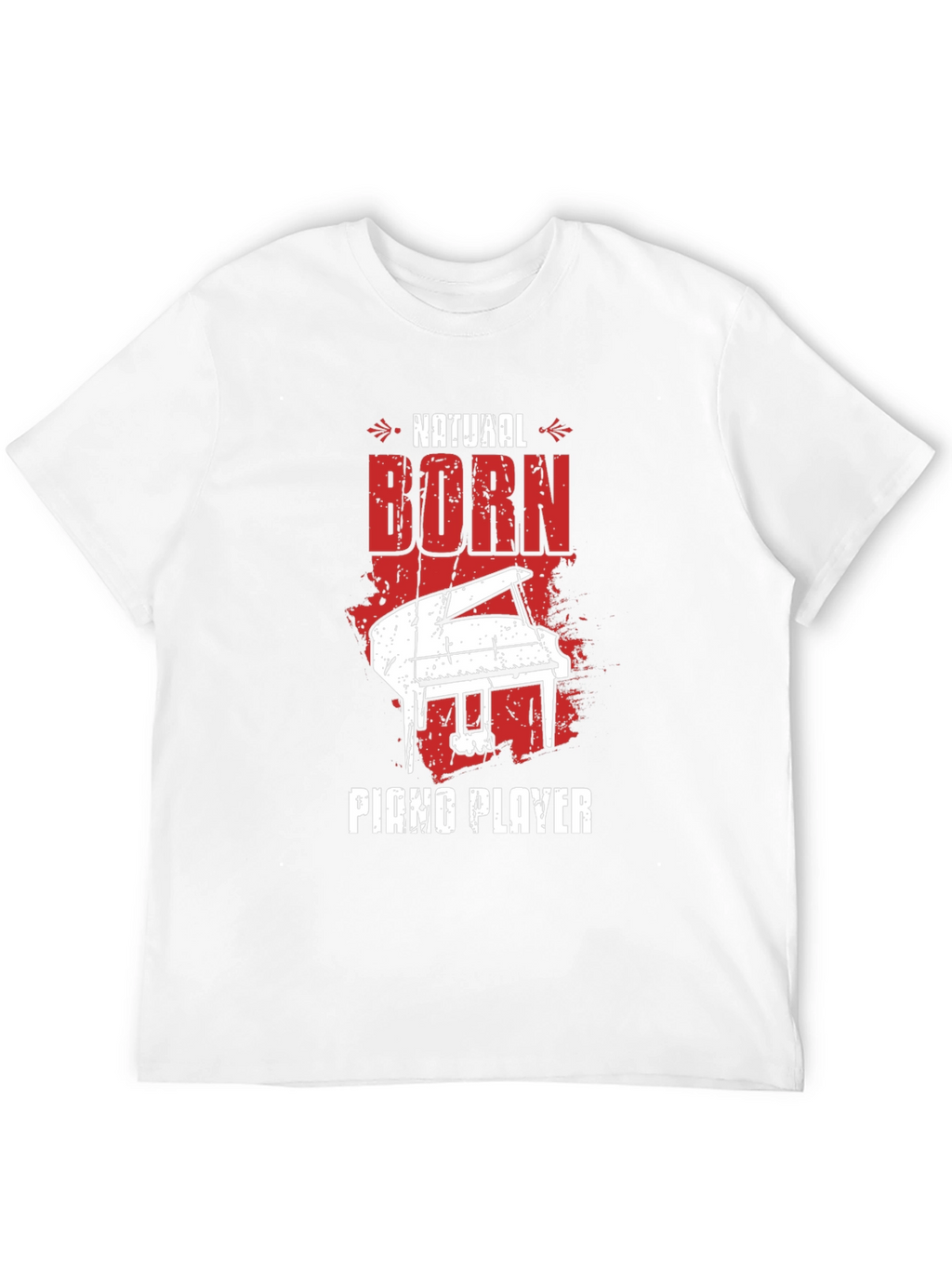 Natural Born Piano Player Black Graphic Tee