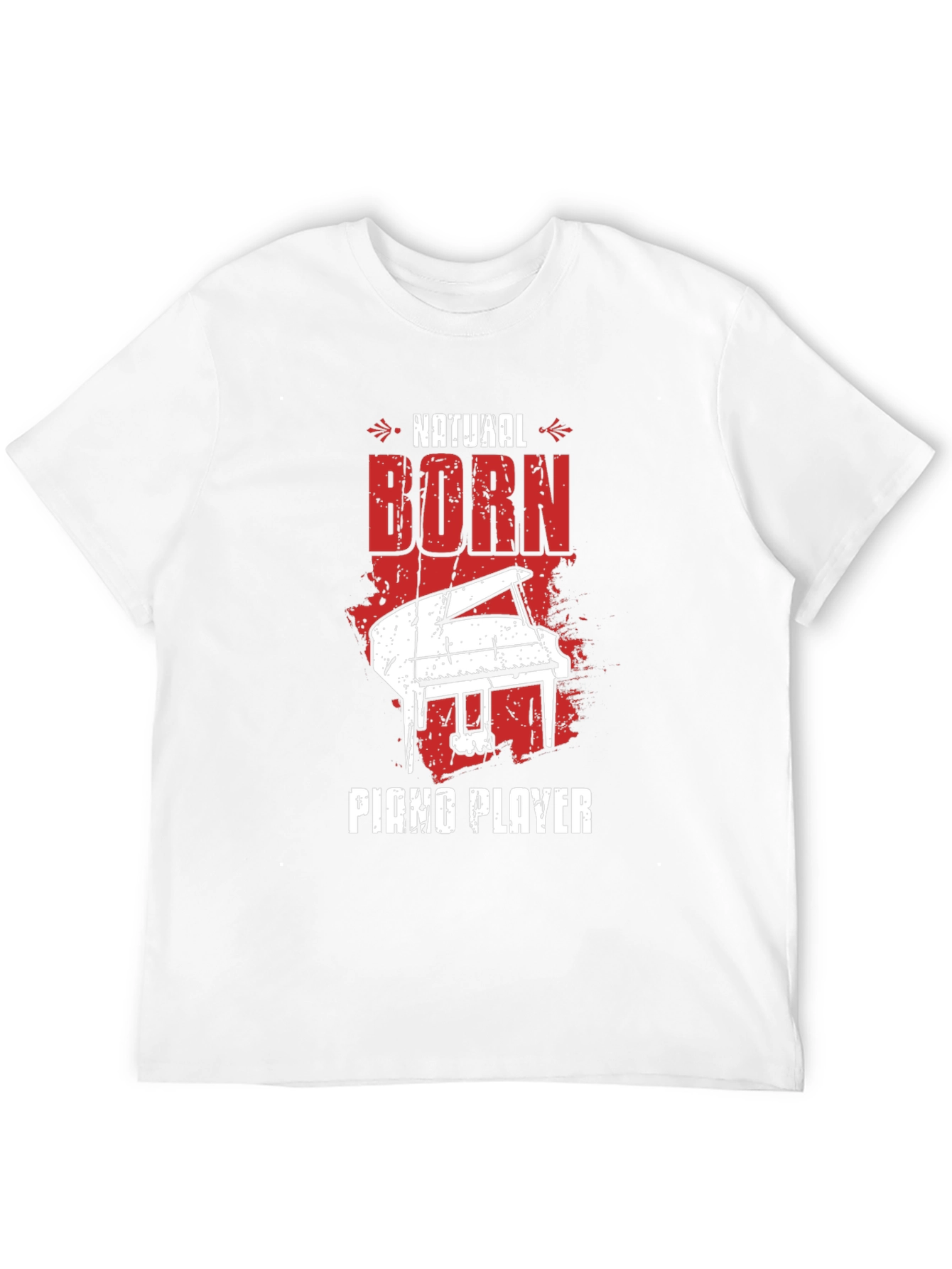 Natural Born Piano Player Black Graphic Tee