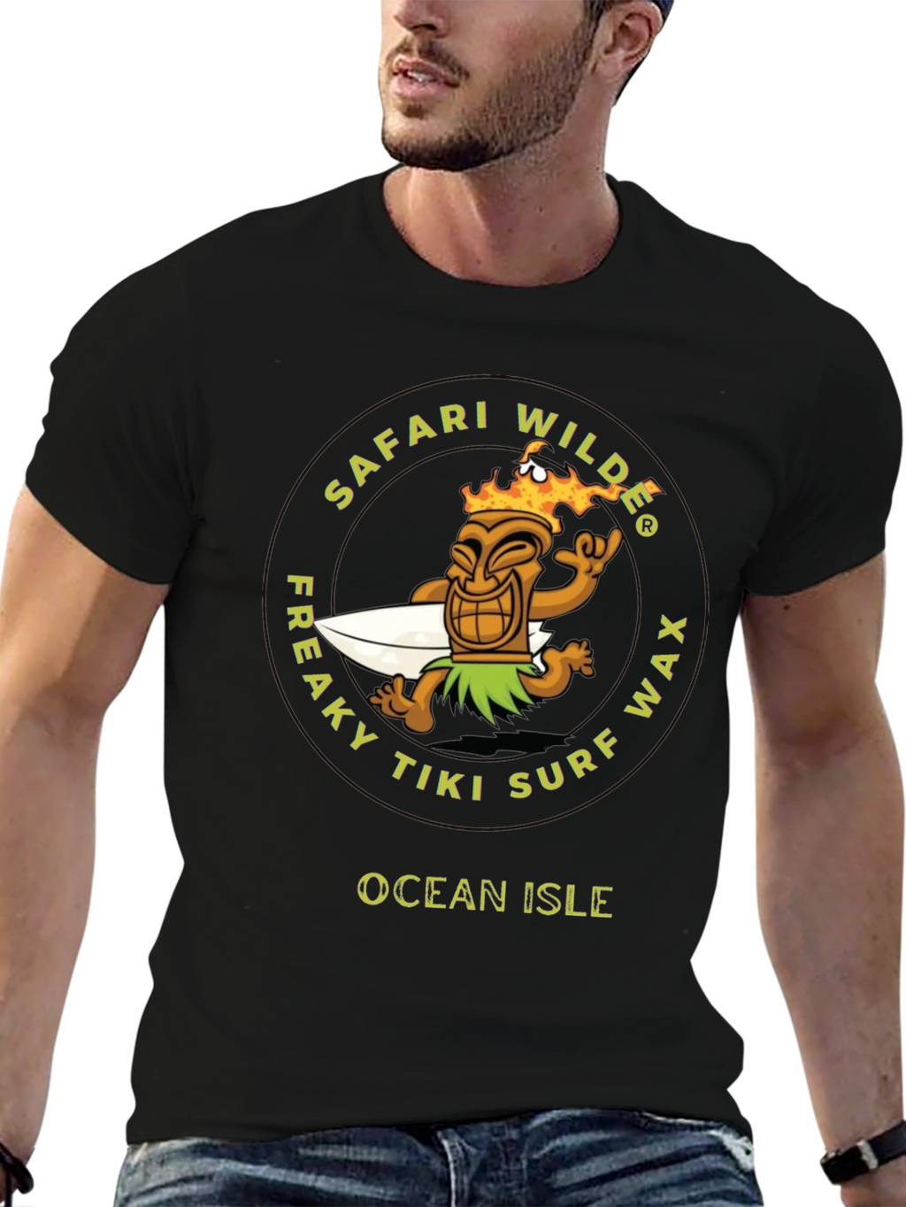 Safari Wilde Tiki Surf Wax Graphic T-Shirt