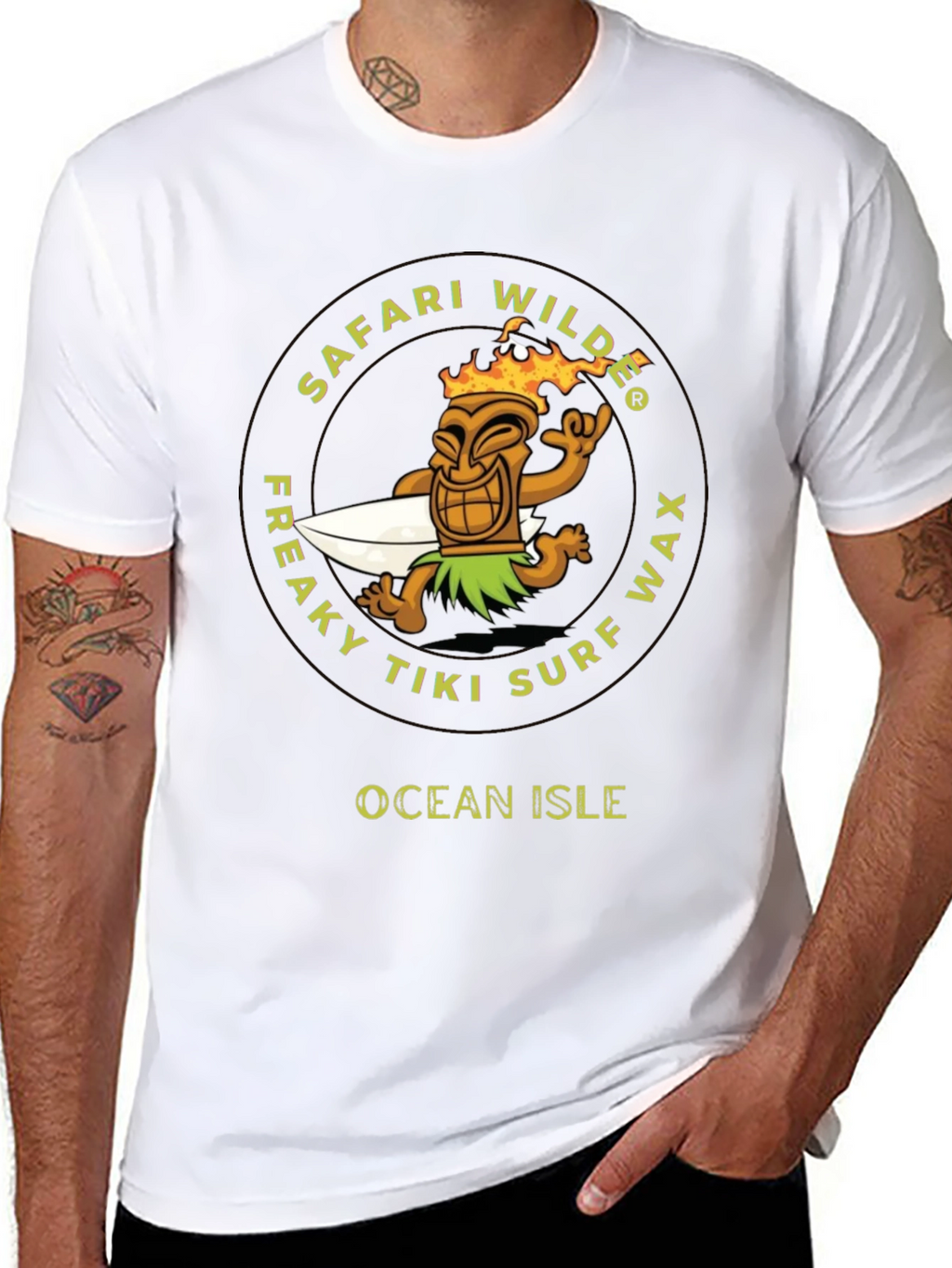 Safari Wilde Tiki Surf Wax Graphic T-Shirt