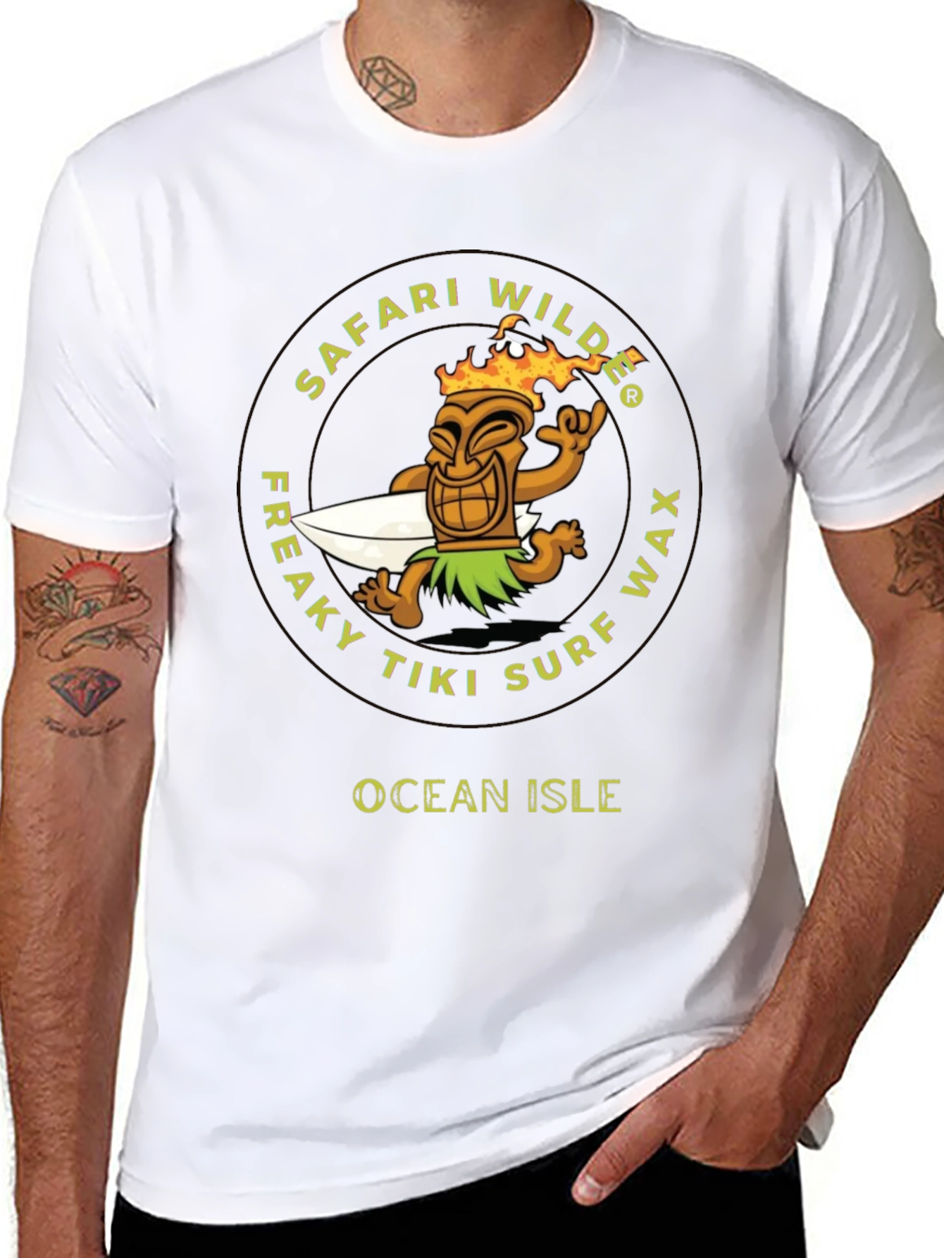 Safari Wilde Tiki Surf Wax Graphic T-Shirt
