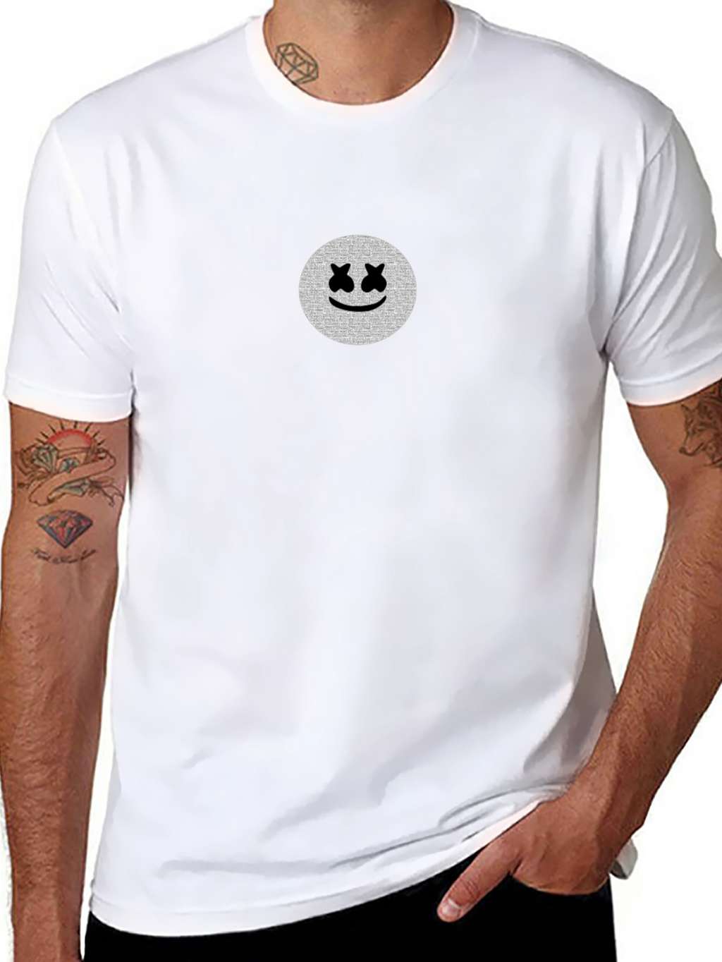 Smiley Face Graphic T-Shirt - Modern Casual Tee