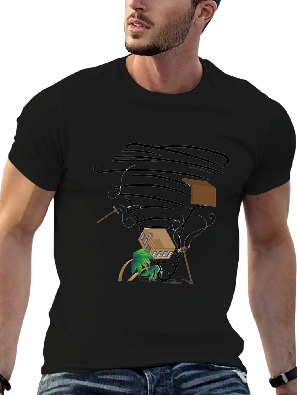 Tornado House Black T-Shirt