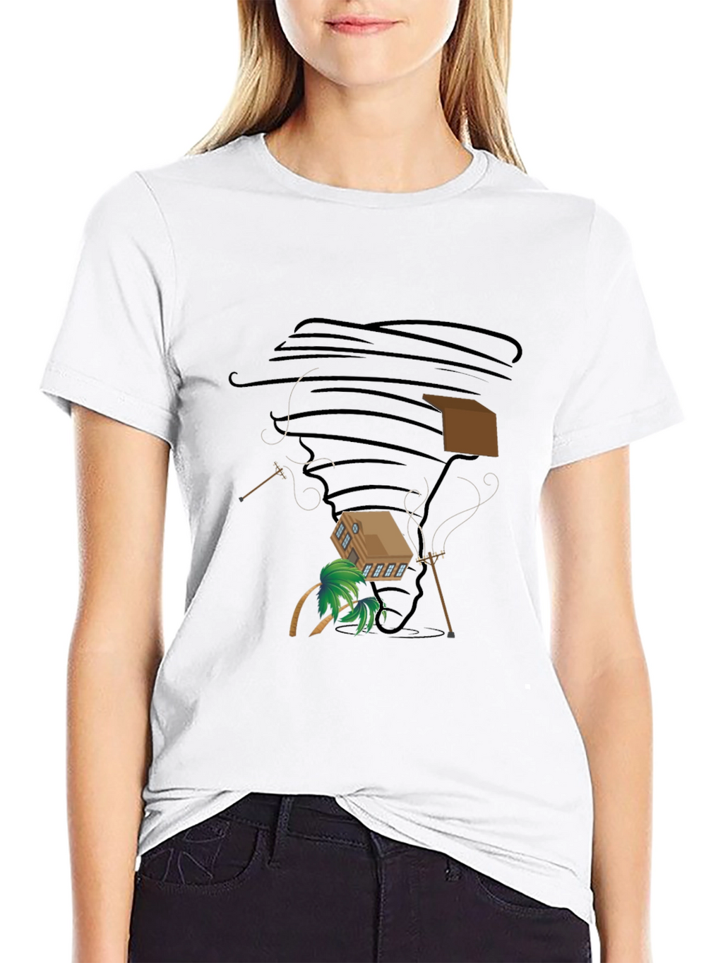 Tornado House Black T-Shirt