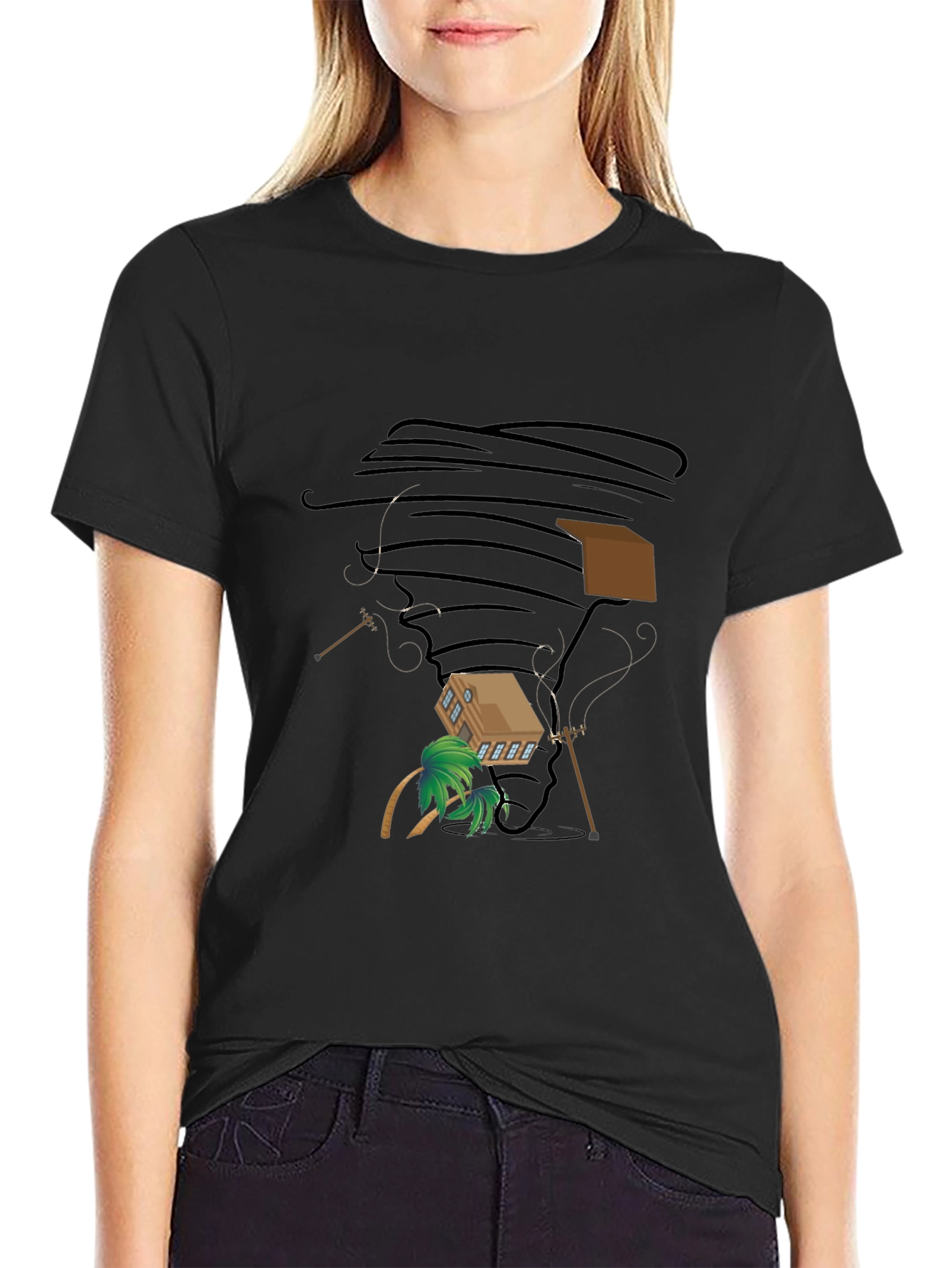 Tornado House Black T-Shirt