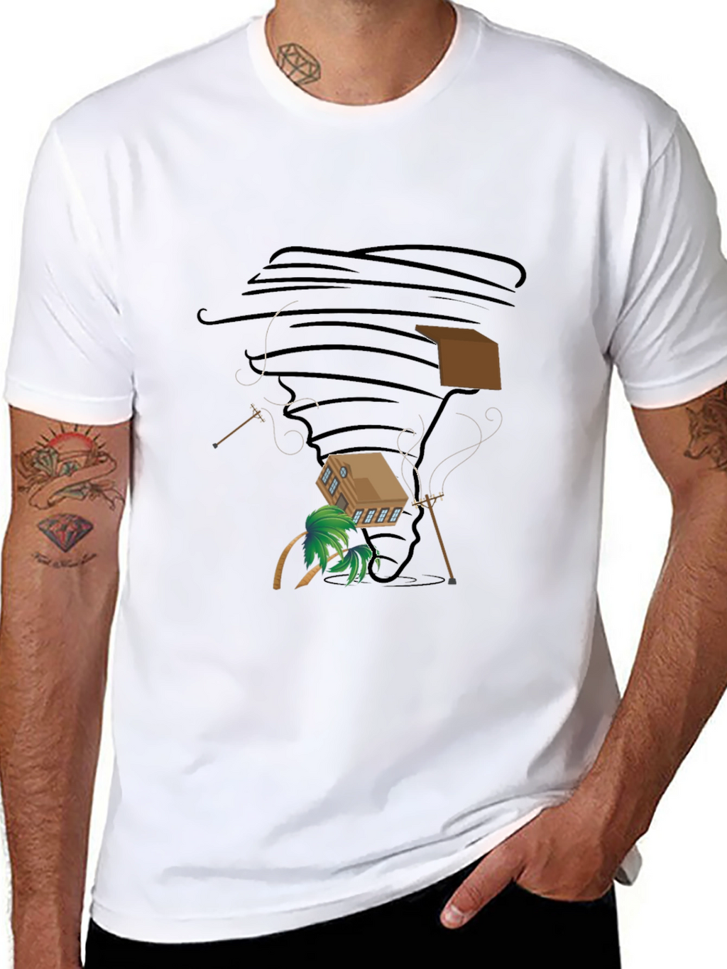 Tornado House Black T-Shirt