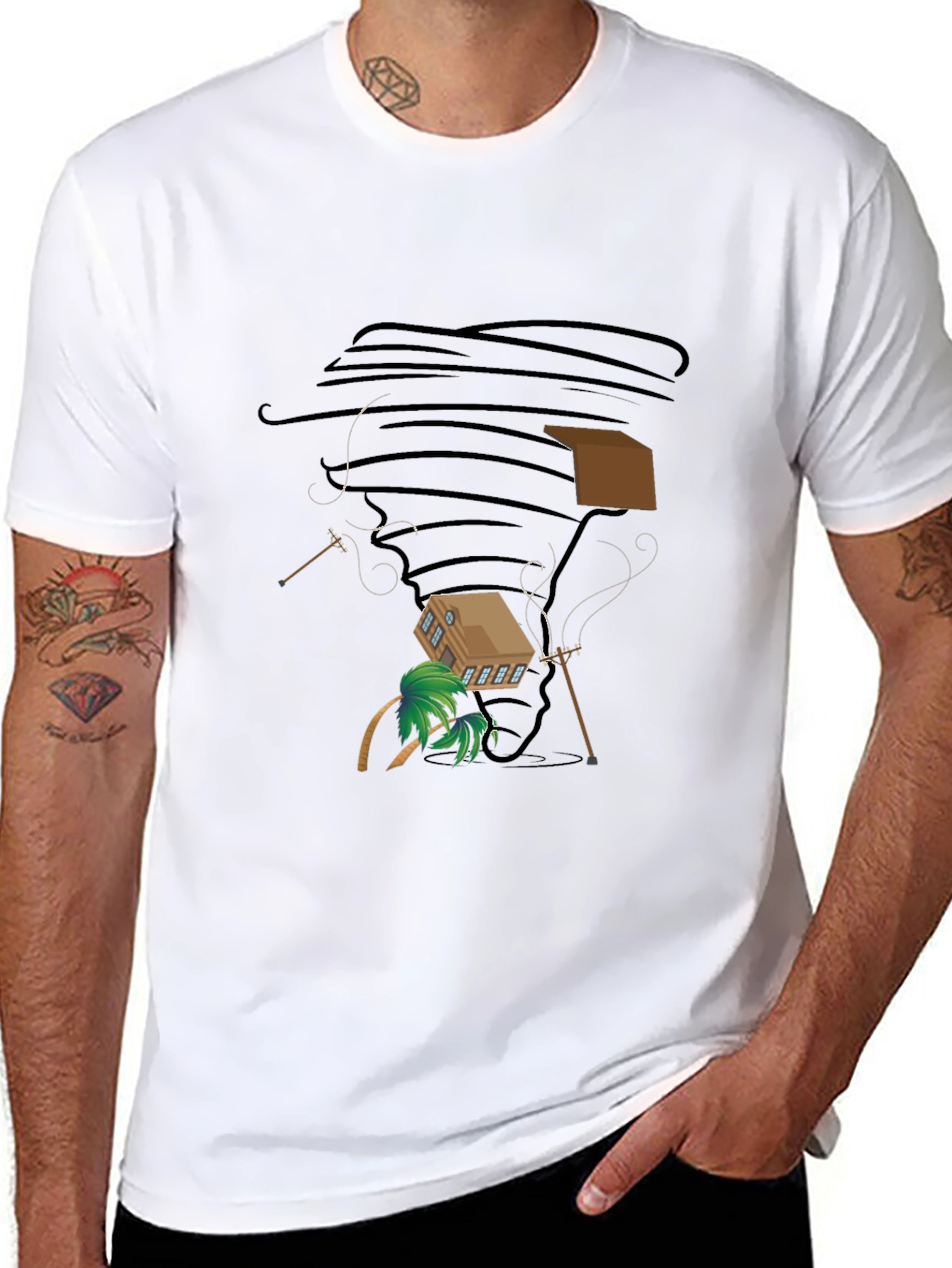 Tornado House Black T-Shirt