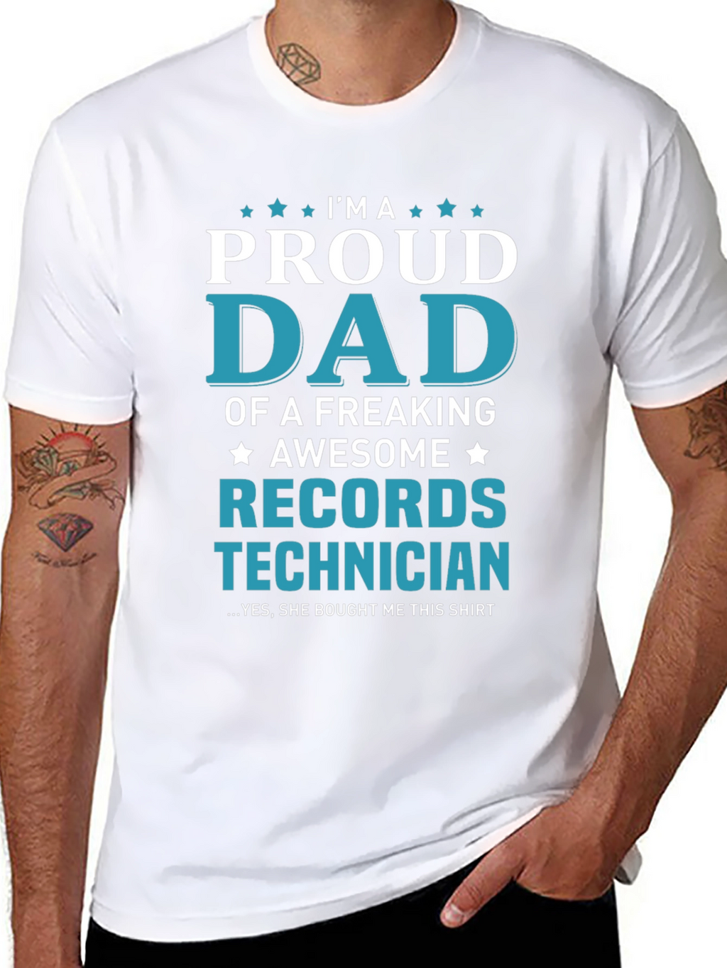 Proud Dad Records Technician T-Shirt